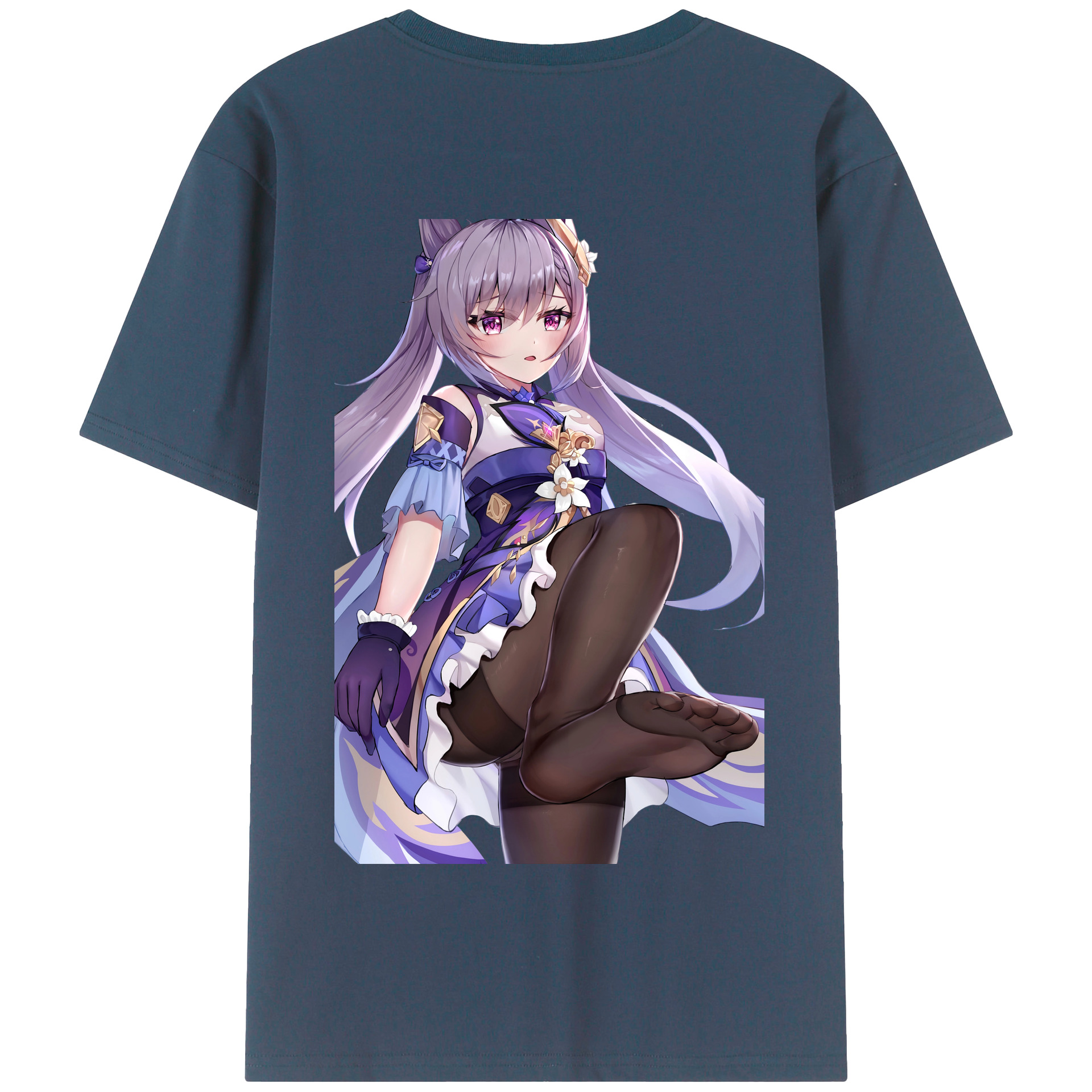 げんし神 刻晴 こくせい genshin Kokusei 綿100％半袖Tシャツ（背面プリント）