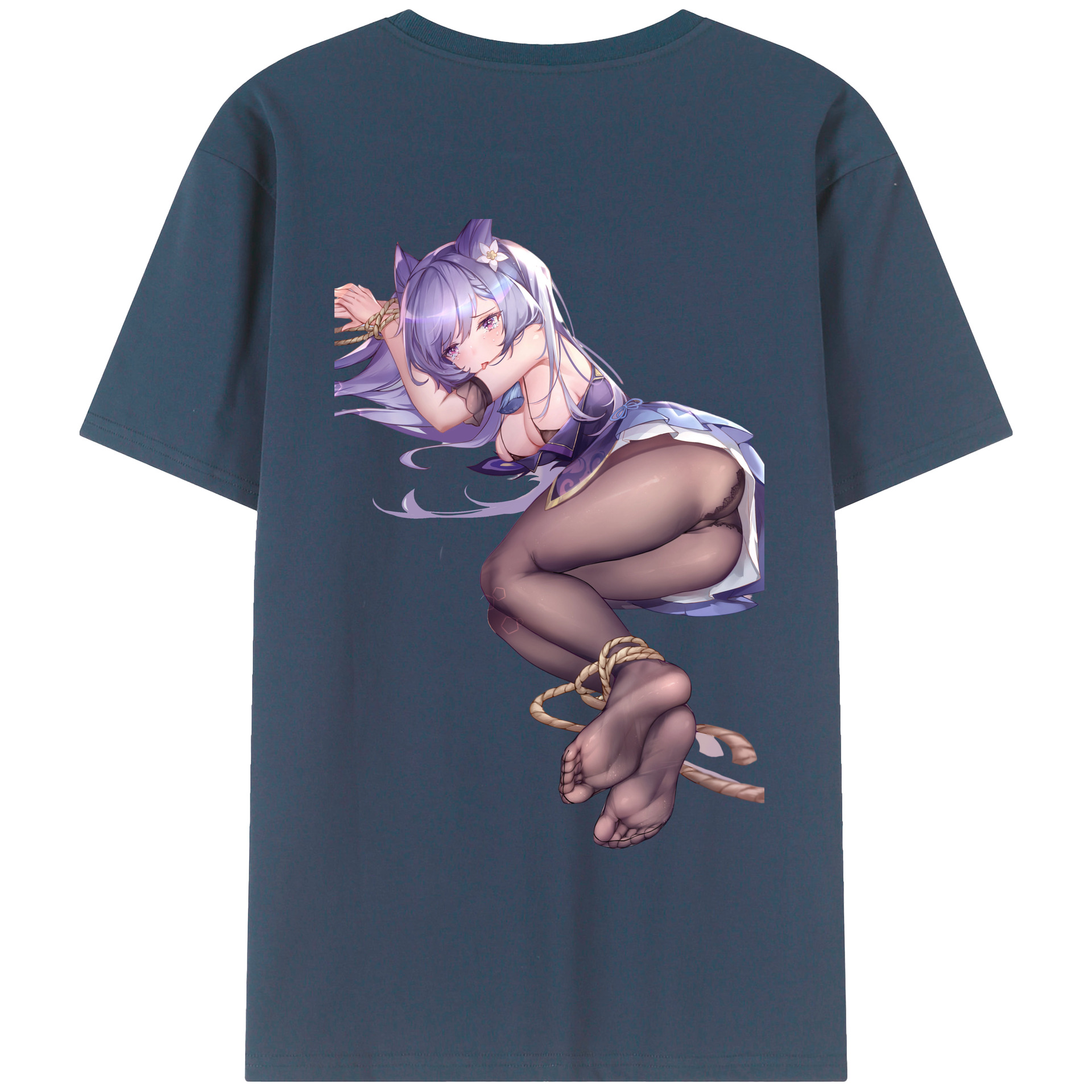 げんし神 刻晴 こくせい genshin Kokusei 綿100％半袖Tシャツ（背面プリント）