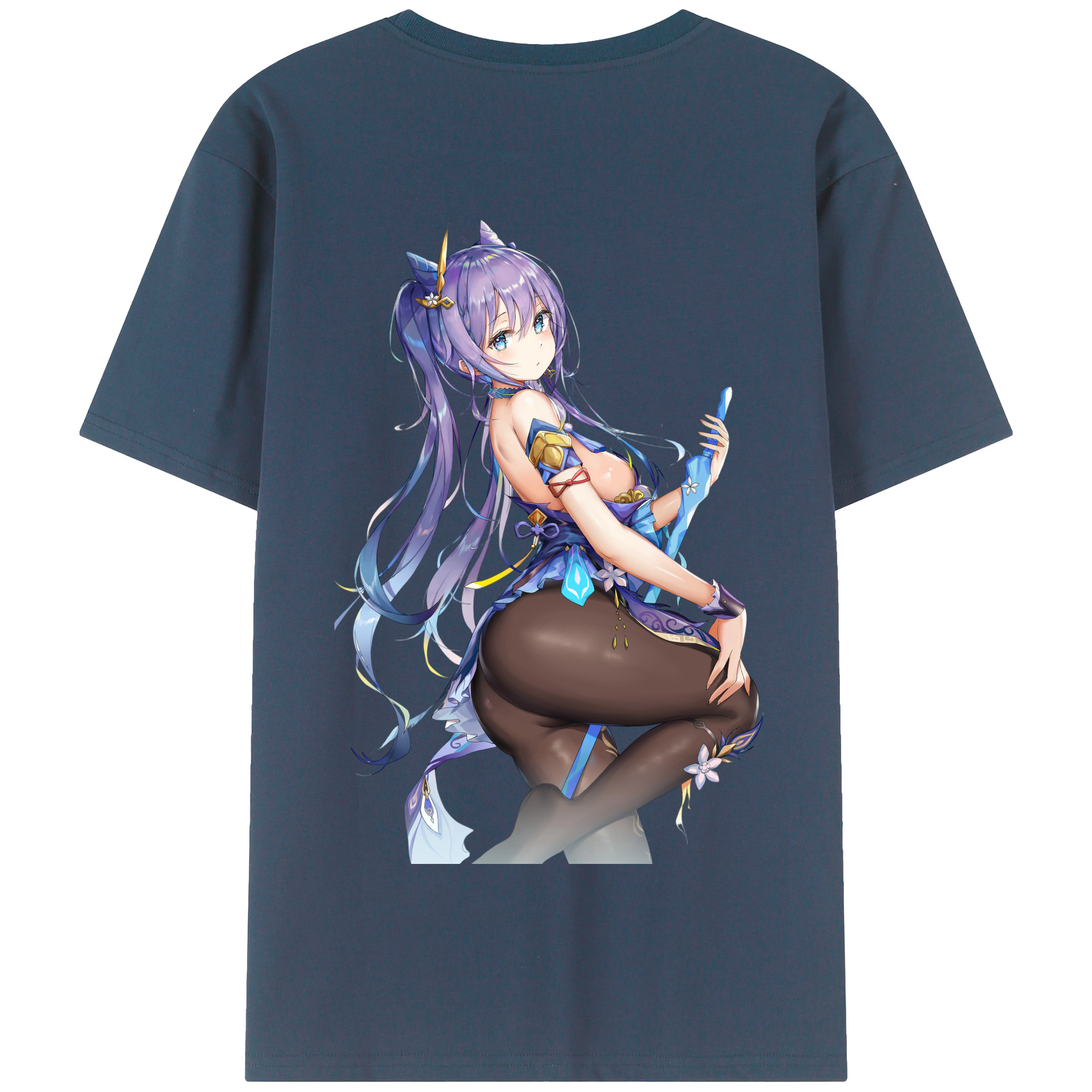 げんし神 刻晴 こくせい genshin Kokusei 綿100％半袖Tシャツ（背面プリント）