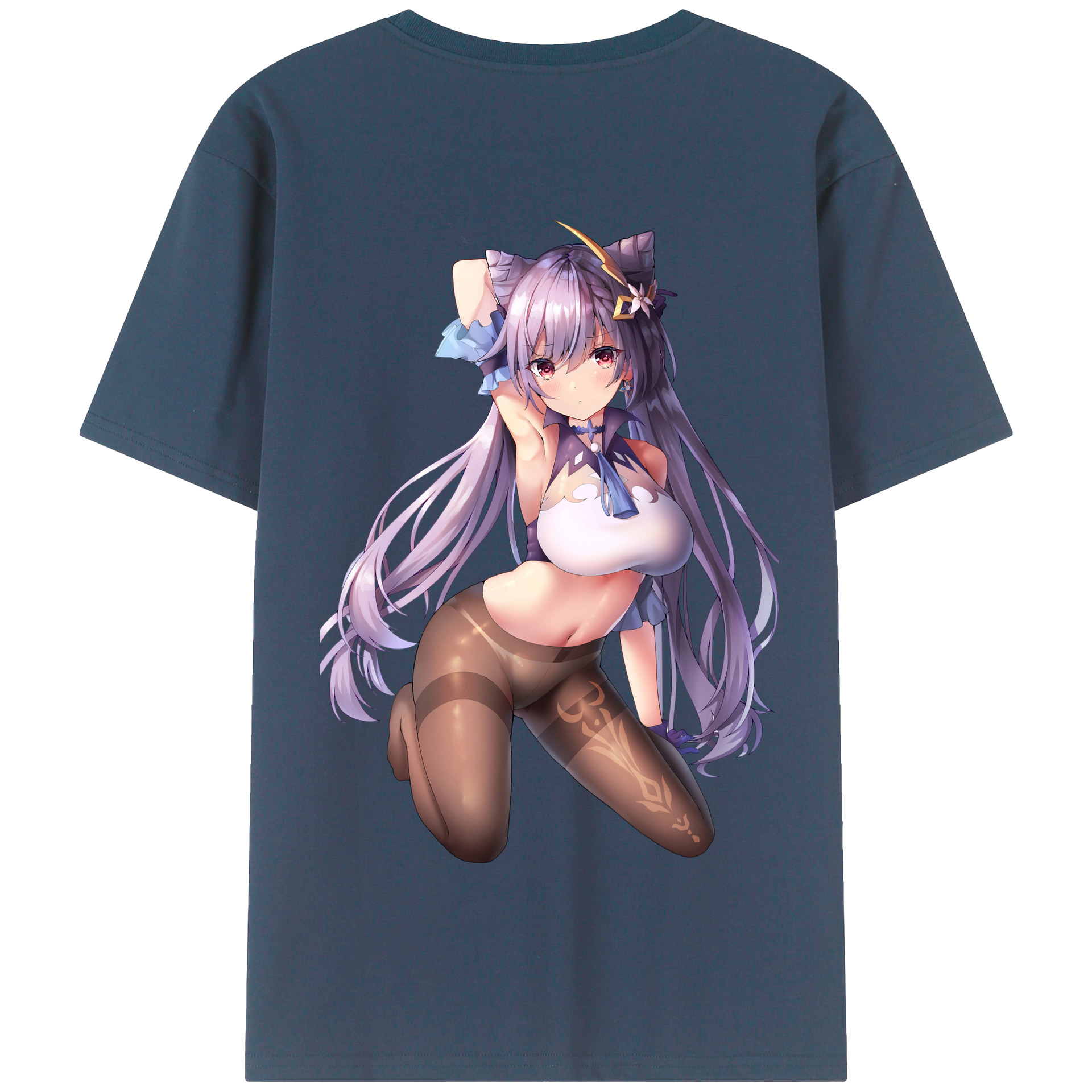 げんし神 刻晴 こくせい genshin Kokusei 綿100％半袖Tシャツ（背面プリント）