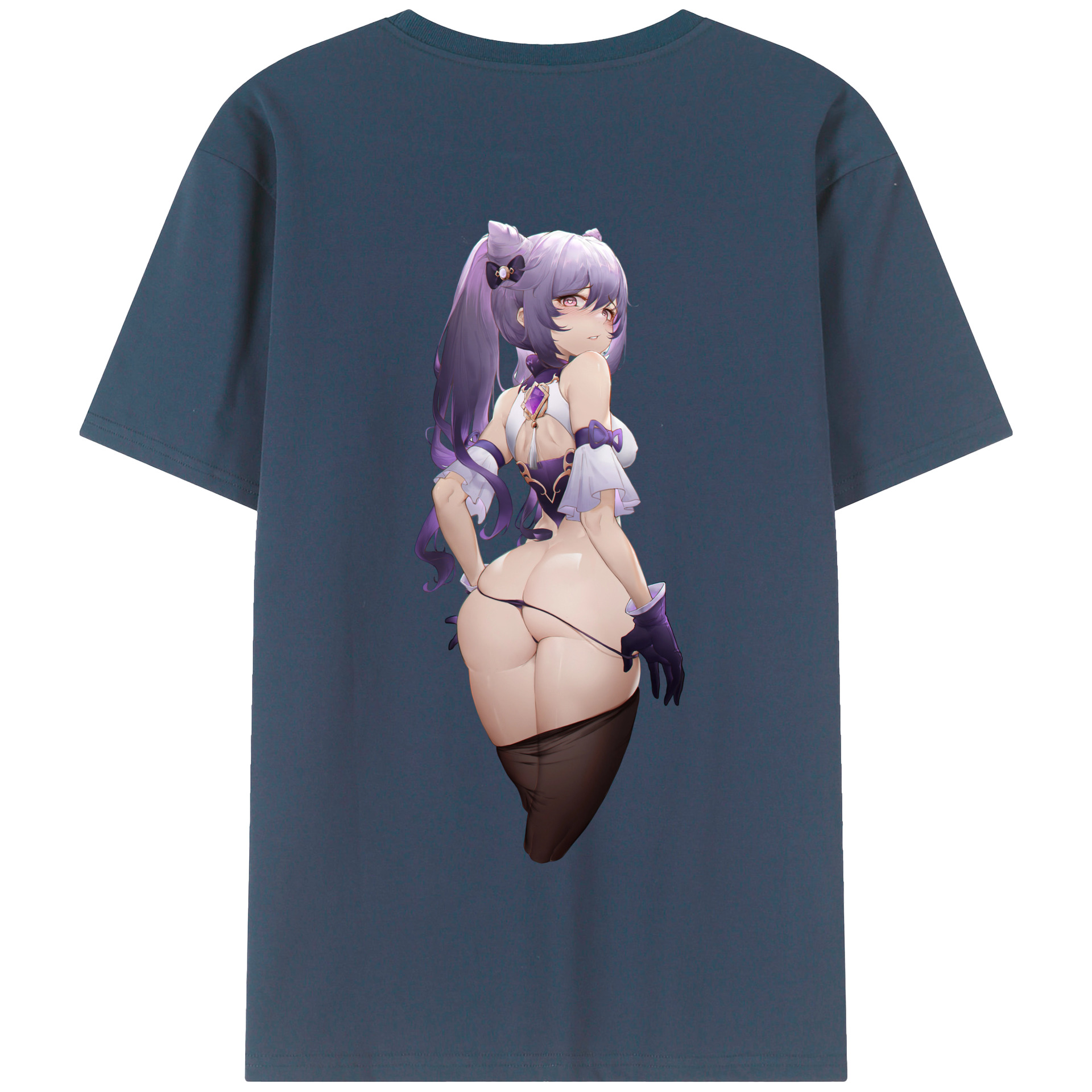 げんし神 刻晴 こくせい genshin Kokusei 綿100％半袖Tシャツ（背面プリント）