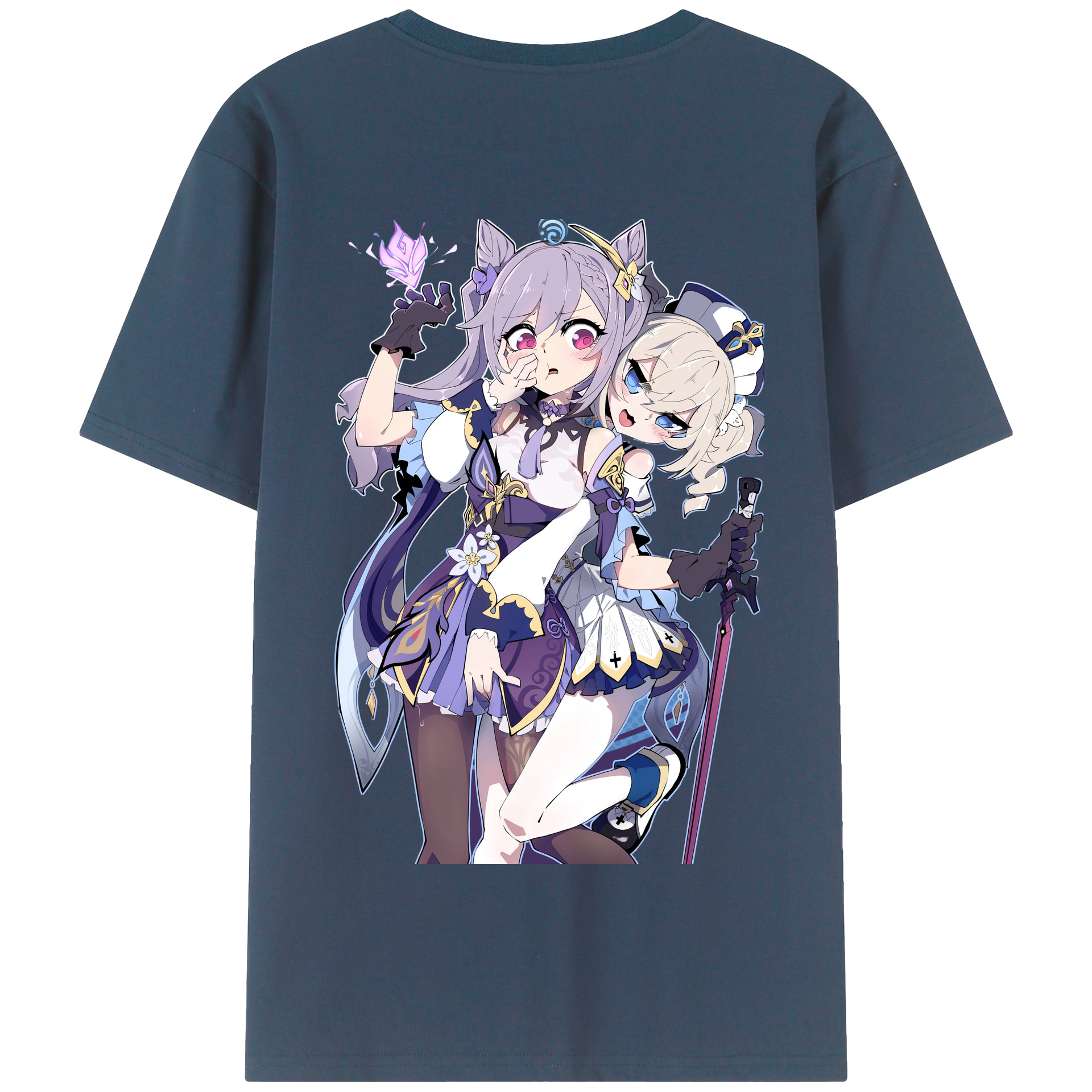 げんし神 刻晴 こくせい genshin Kokusei 綿100％半袖Tシャツ（背面プリント）