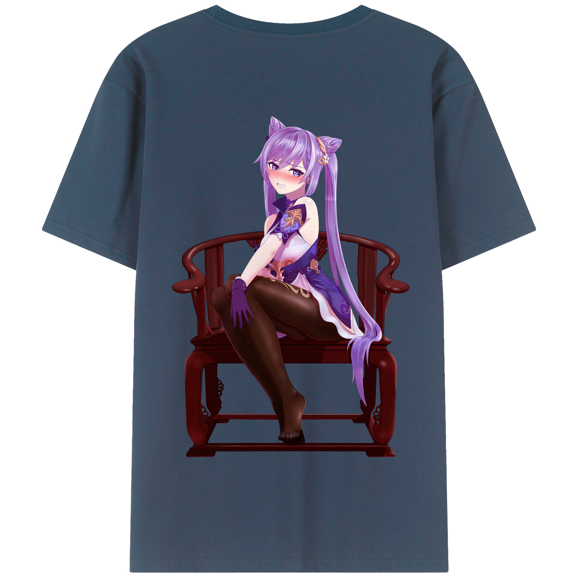 げんし神 刻晴 こくせい genshin Kokusei 綿100％半袖Tシャツ（背面プリント）