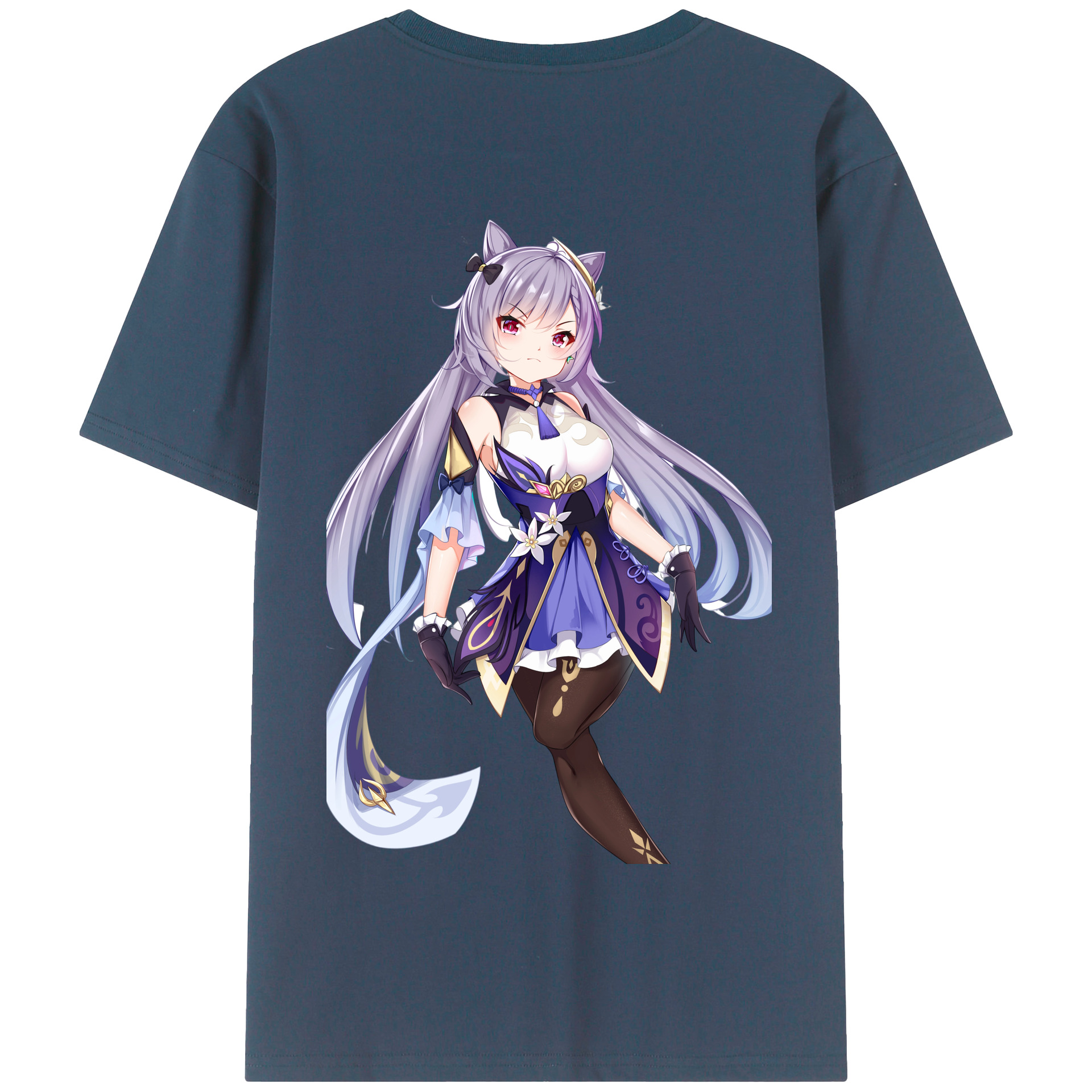 げんし神 刻晴 こくせい genshin Kokusei 綿100％半袖Tシャツ（背面プリント）