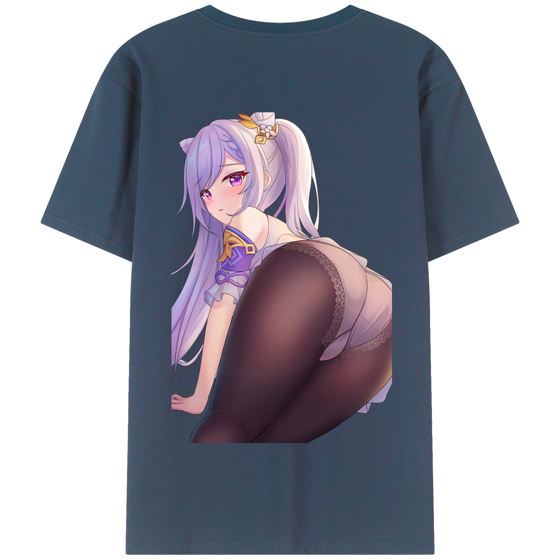 げんし神 刻晴 こくせい genshin Kokusei 綿100％半袖Tシャツ（背面プリント）