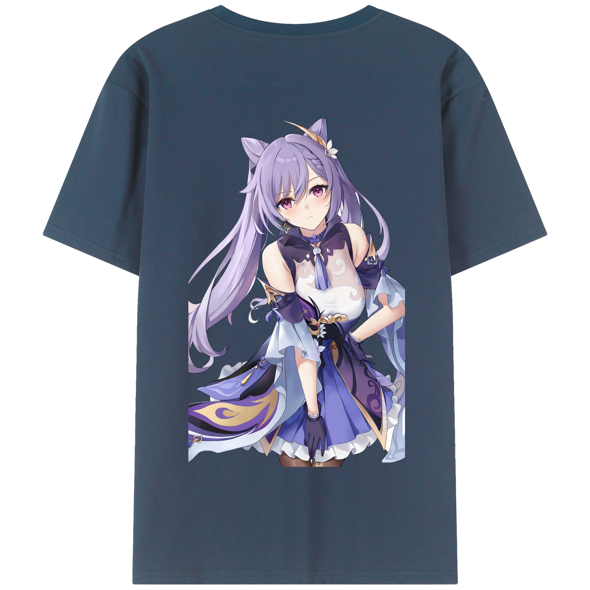 げんし神 刻晴 こくせい genshin Kokusei 綿100％半袖Tシャツ（背面プリント）