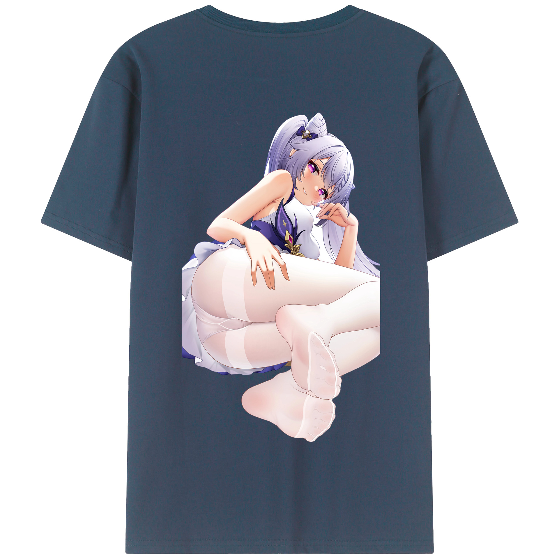 げんし神 刻晴 こくせい genshin Kokusei 綿100％半袖Tシャツ（背面プリント）