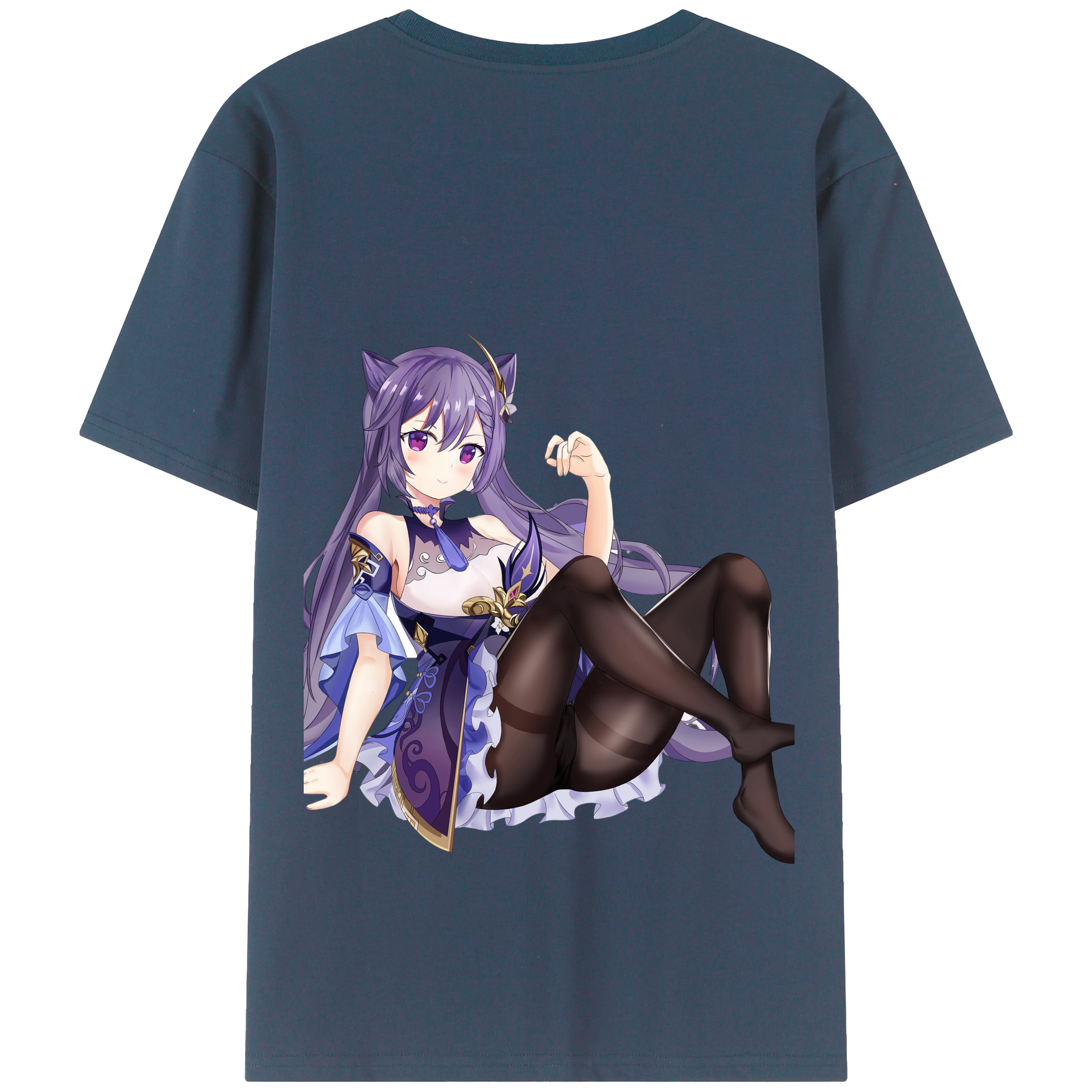 げんし神 刻晴 こくせい genshin Kokusei 綿100％半袖Tシャツ（背面プリント）