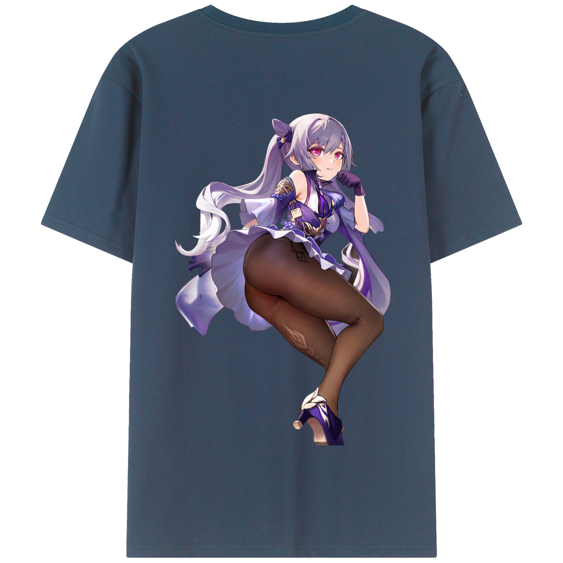 げんし神 刻晴 こくせい genshin Kokusei 綿100％半袖Tシャツ（背面プリント）