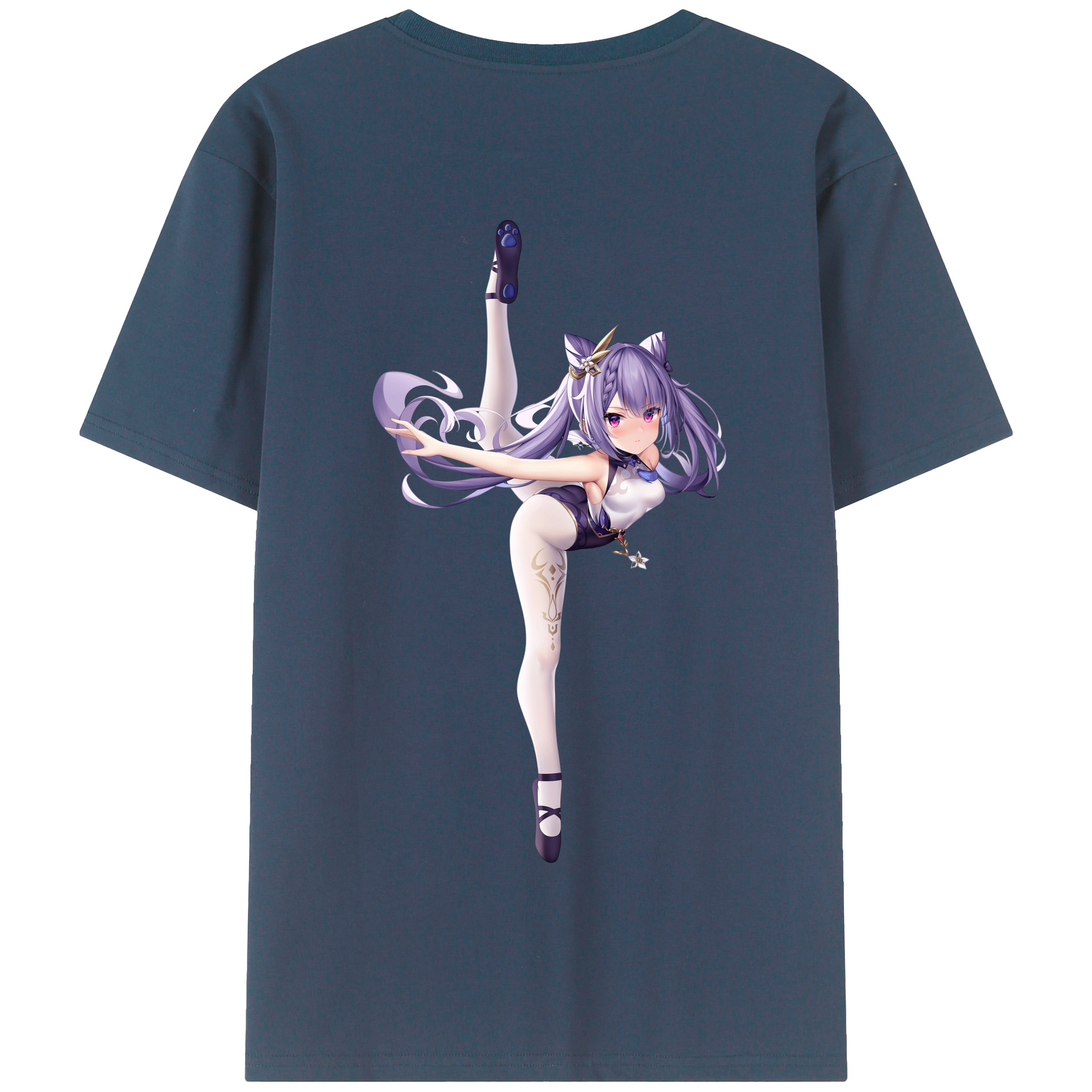 げんし神 刻晴 こくせい genshin Kokusei 綿100％半袖Tシャツ（背面プリント）