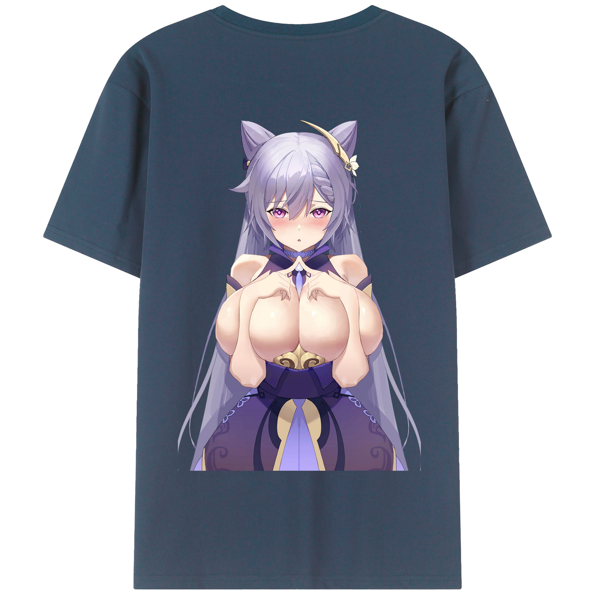 げんし神 刻晴 こくせい genshin Kokusei 綿100％半袖Tシャツ（背面プリント）