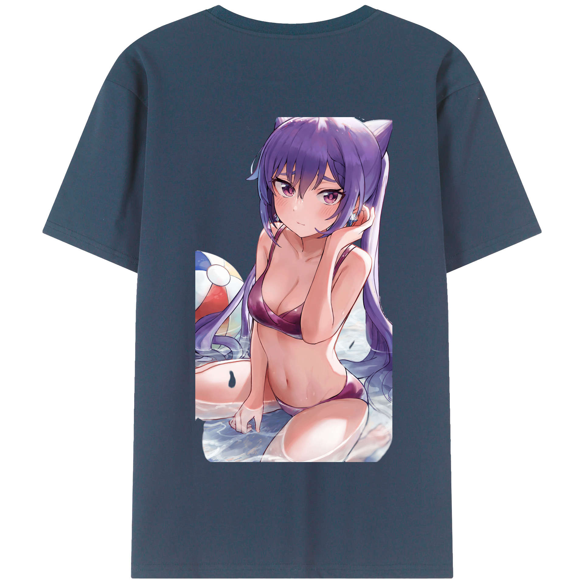 げんし神 刻晴 こくせい genshin Kokusei 綿100％半袖Tシャツ（背面プリント）