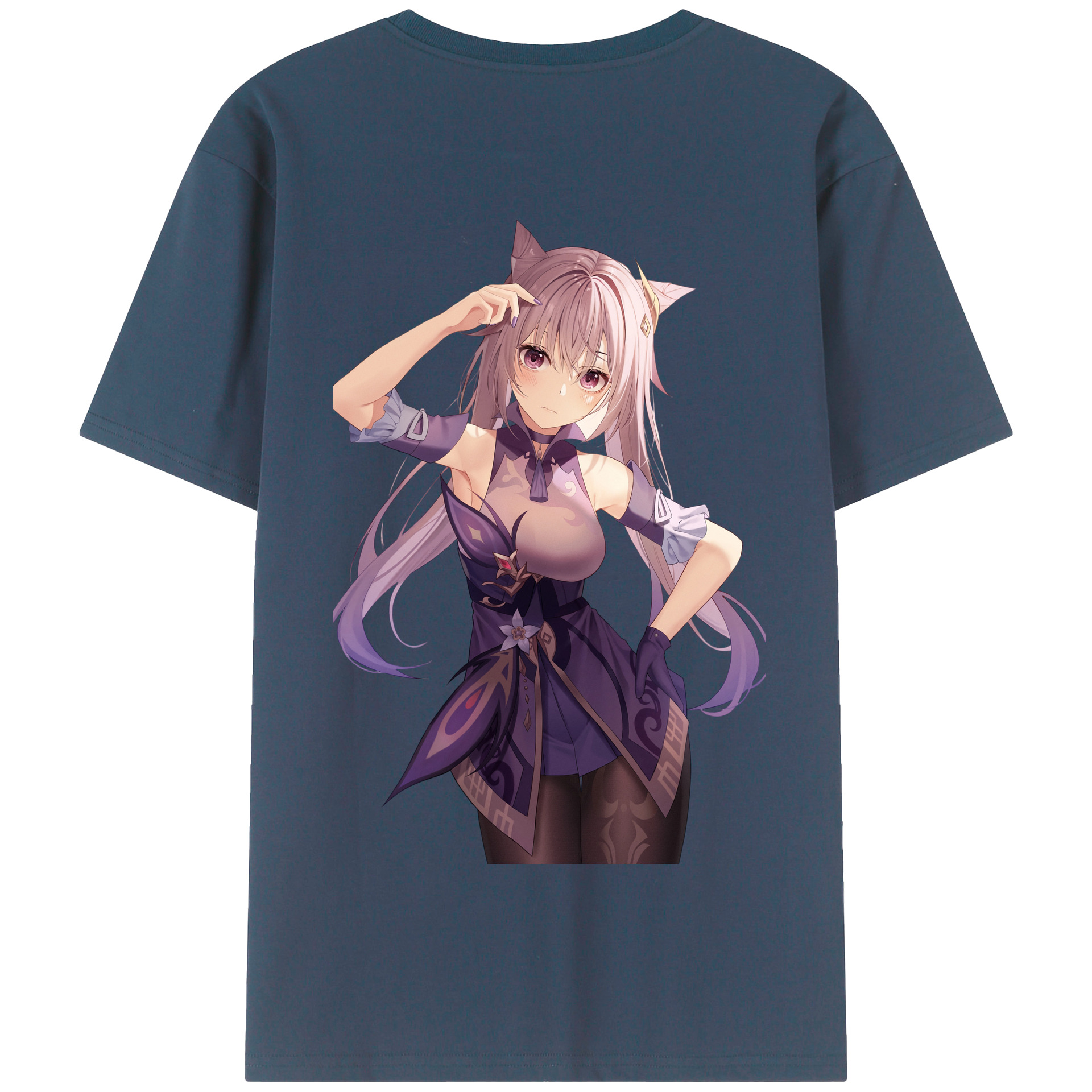 げんし神 刻晴 こくせい genshin Kokusei 綿100％半袖Tシャツ（背面プリント）