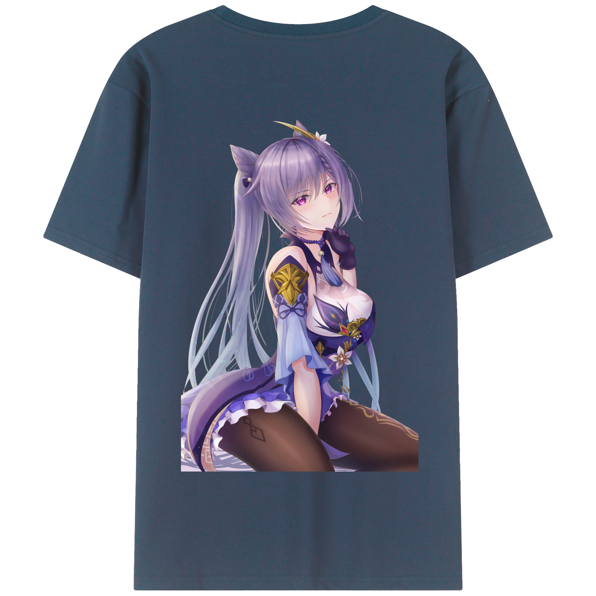 げんし神 刻晴 こくせい genshin Kokusei 綿100％半袖Tシャツ（背面プリント）