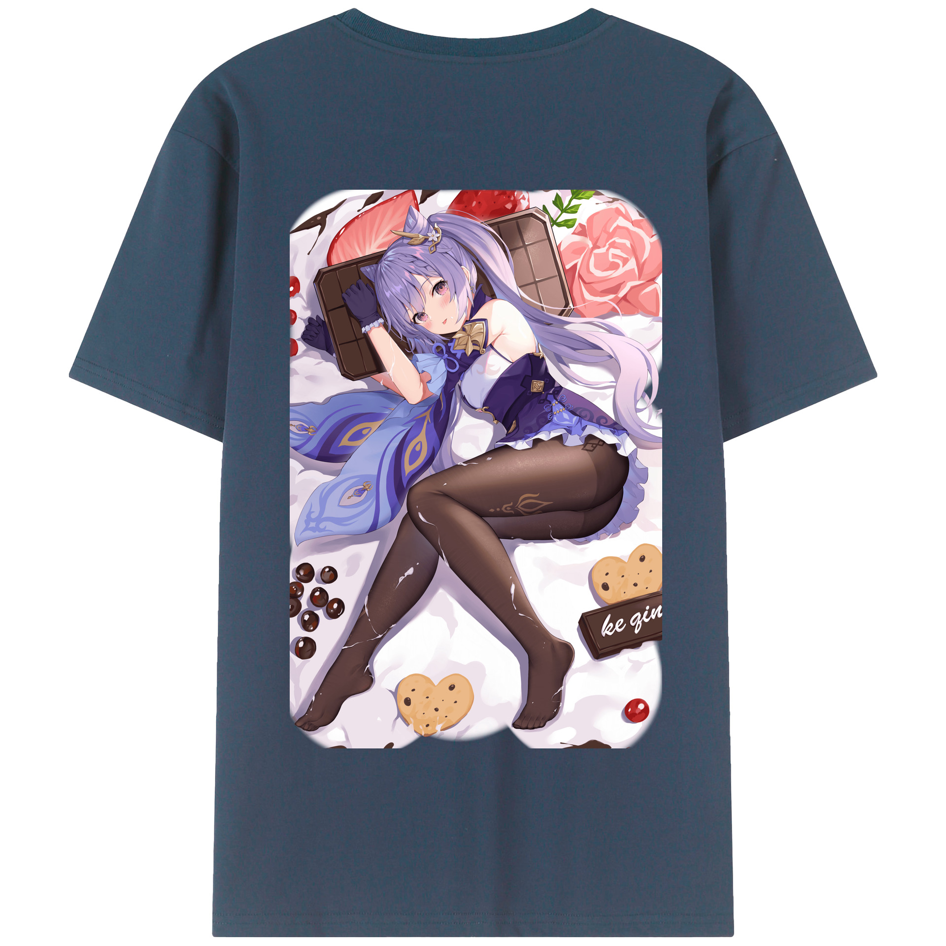 げんし神 刻晴 こくせい genshin Kokusei 綿100％半袖Tシャツ（背面プリント）