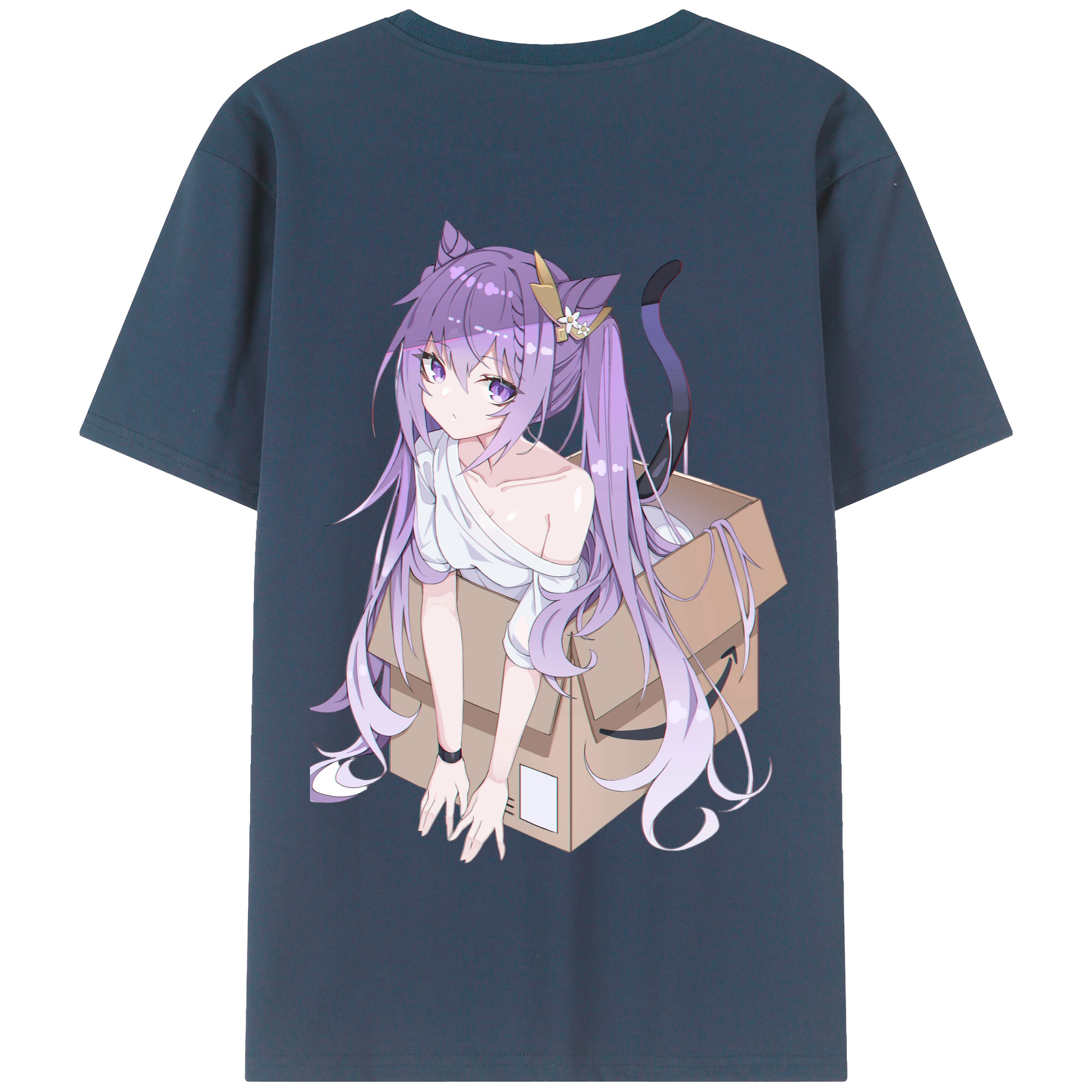 げんし神 刻晴 こくせい genshin Kokusei 綿100％半袖Tシャツ（背面プリント）