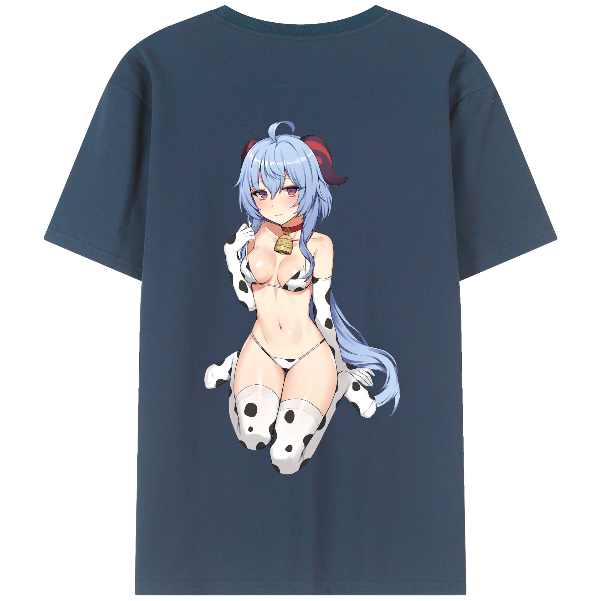 げんし神 甘雨 かんう genshin Ganyu 綿100％半袖Tシャツ（背面プリント）