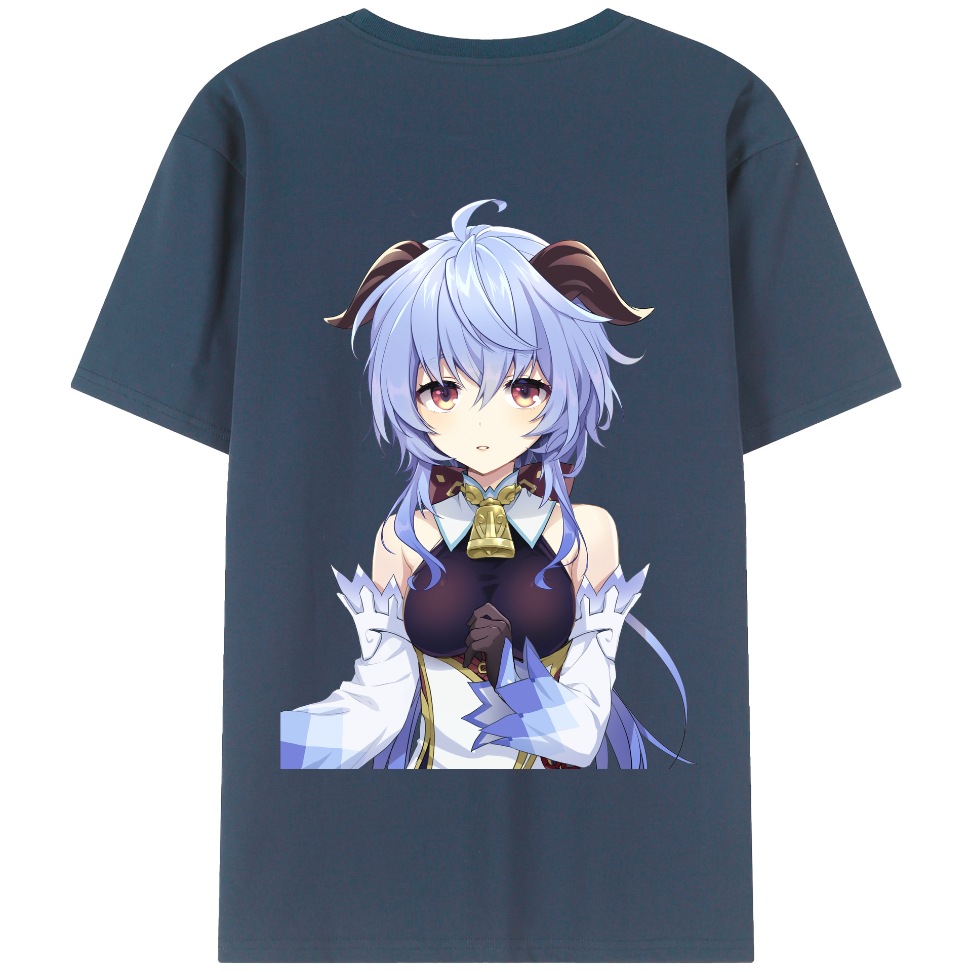げんし神 甘雨 かんう genshin Ganyu 綿100％半袖Tシャツ（背面プリント）
