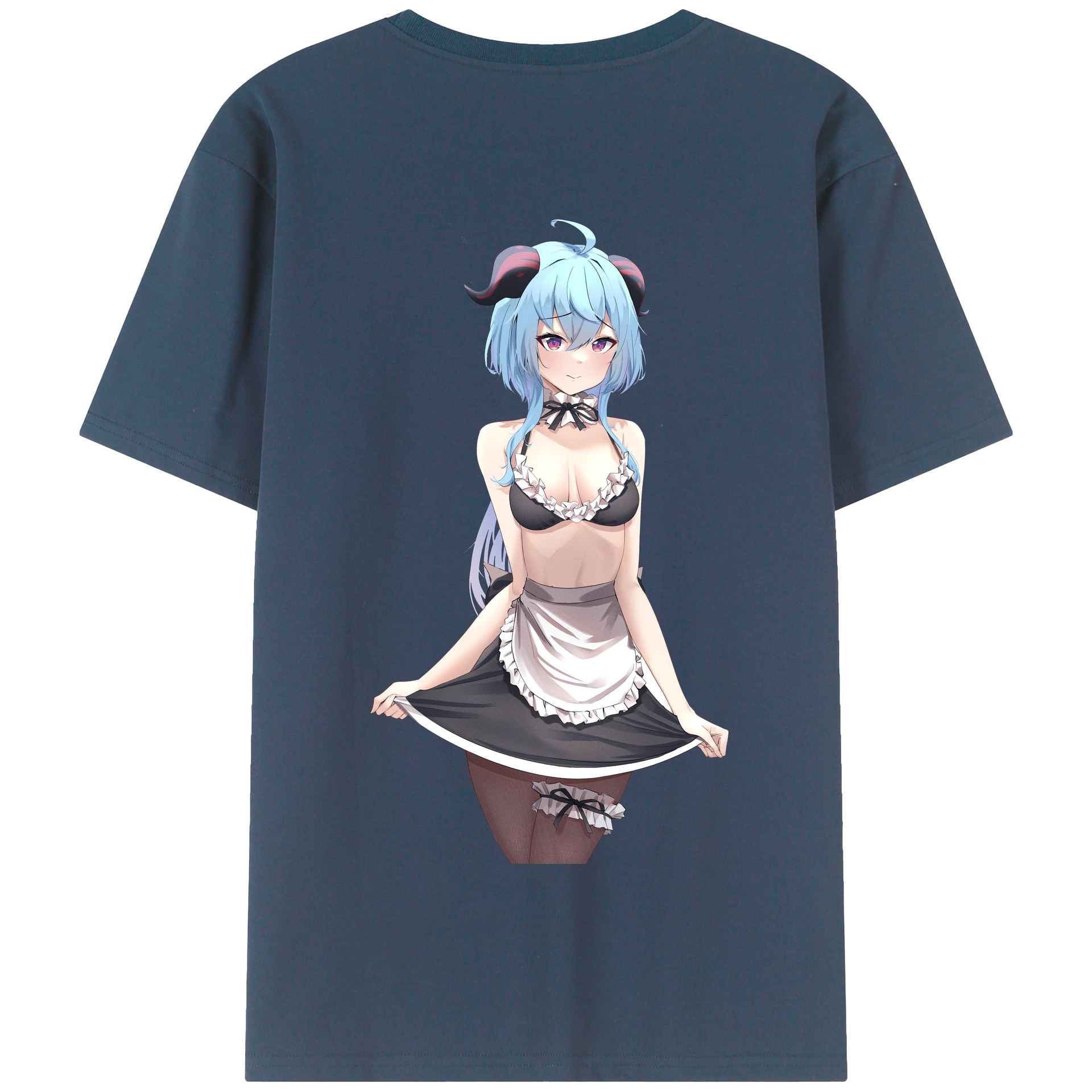 げんし神 甘雨 かんう genshin Ganyu 綿100％半袖Tシャツ（背面プリント）