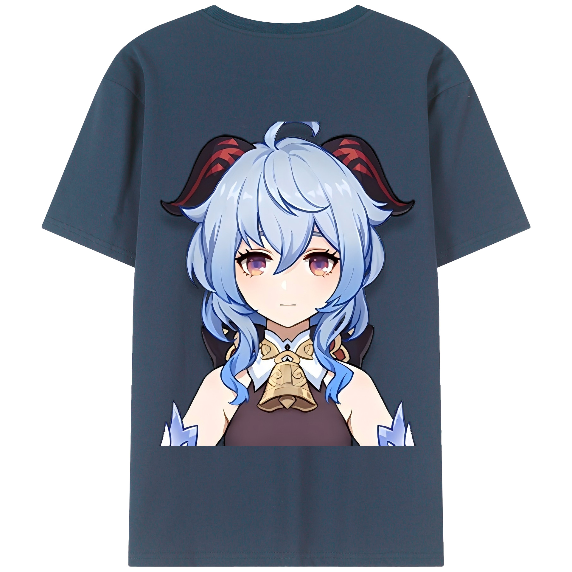 げんし神 甘雨 かんう genshin Ganyu 綿100％半袖Tシャツ（背面プリント）