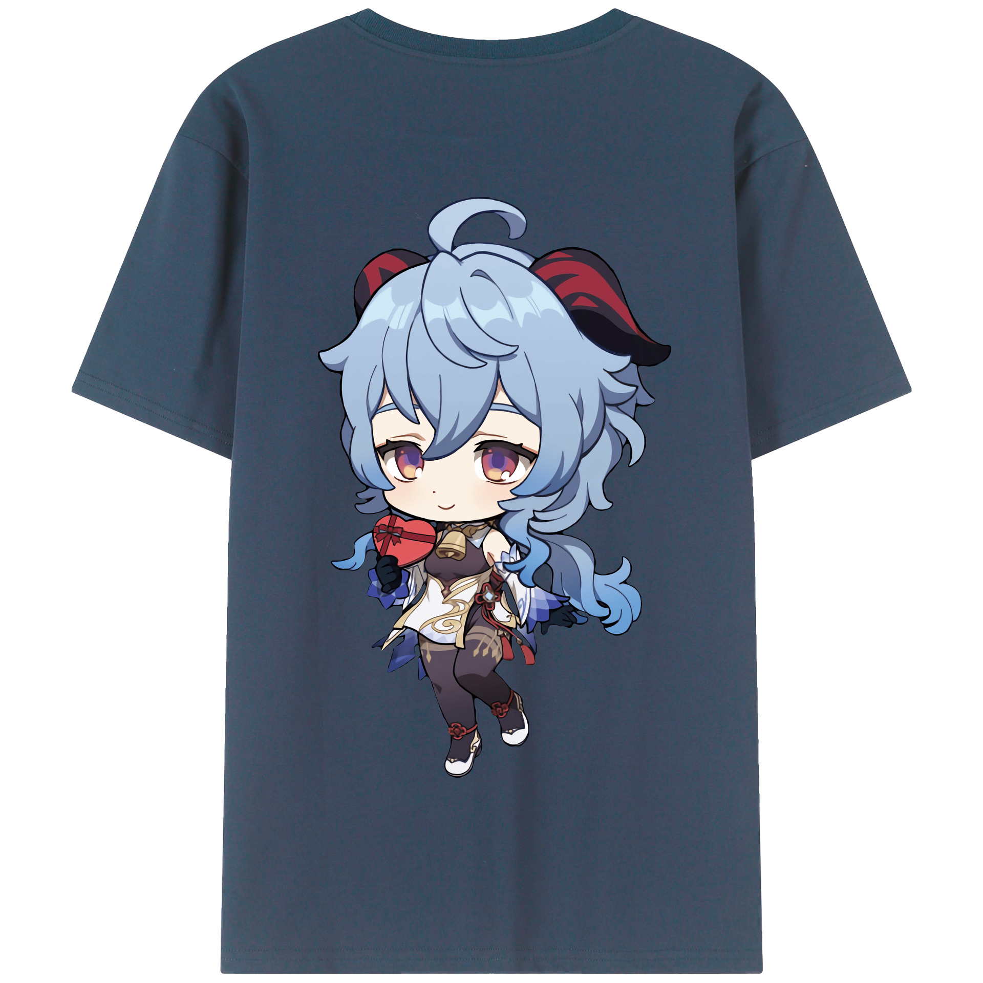 げんし神 甘雨 かんう genshin Ganyu 綿100％半袖Tシャツ（背面プリント）