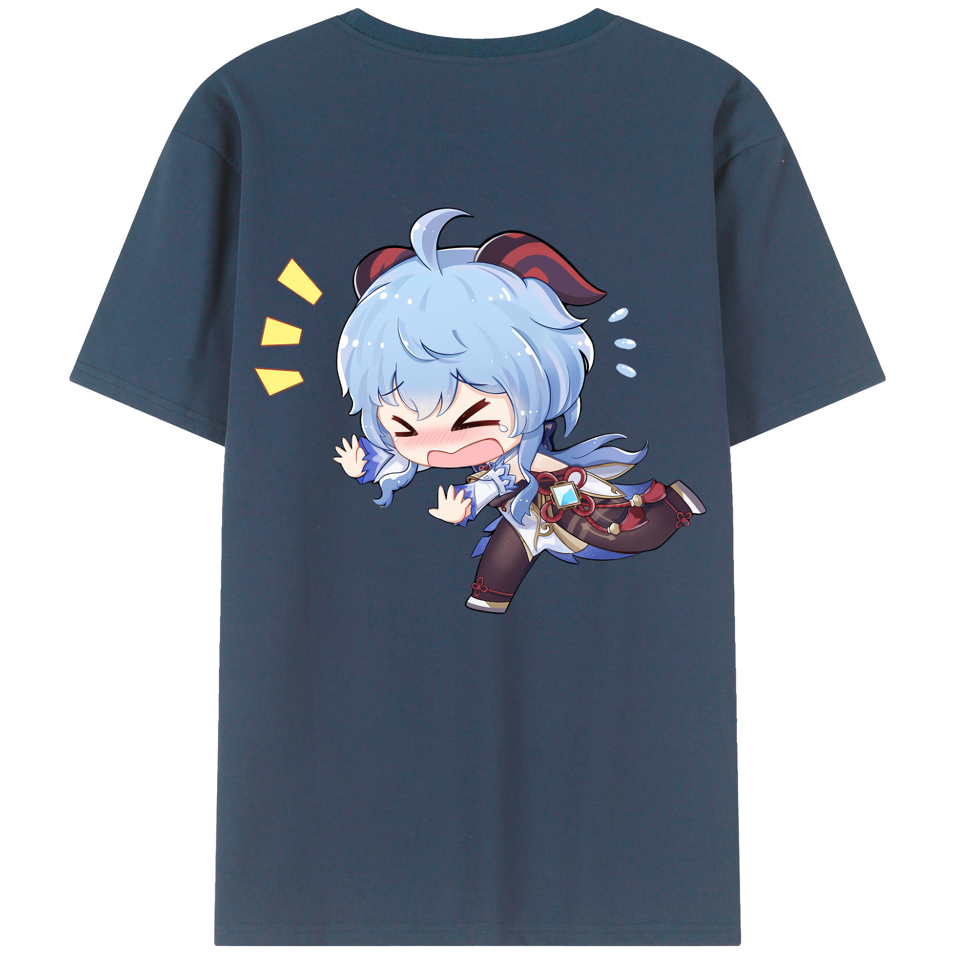 げんし神 甘雨 かんう genshin Ganyu 綿100％半袖Tシャツ（背面プリント）