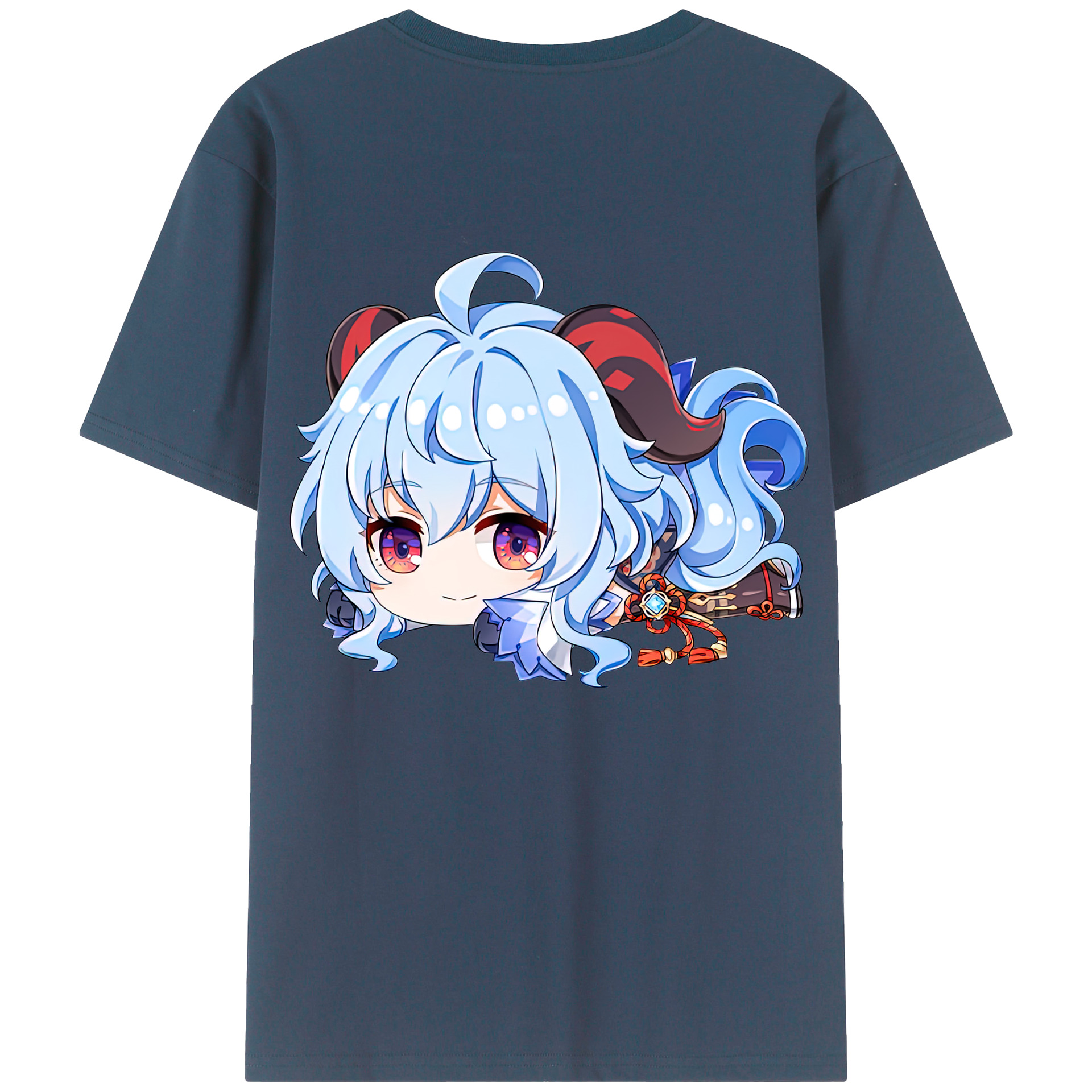 げんし神 甘雨 かんう genshin Ganyu 綿100％半袖Tシャツ（背面プリント）