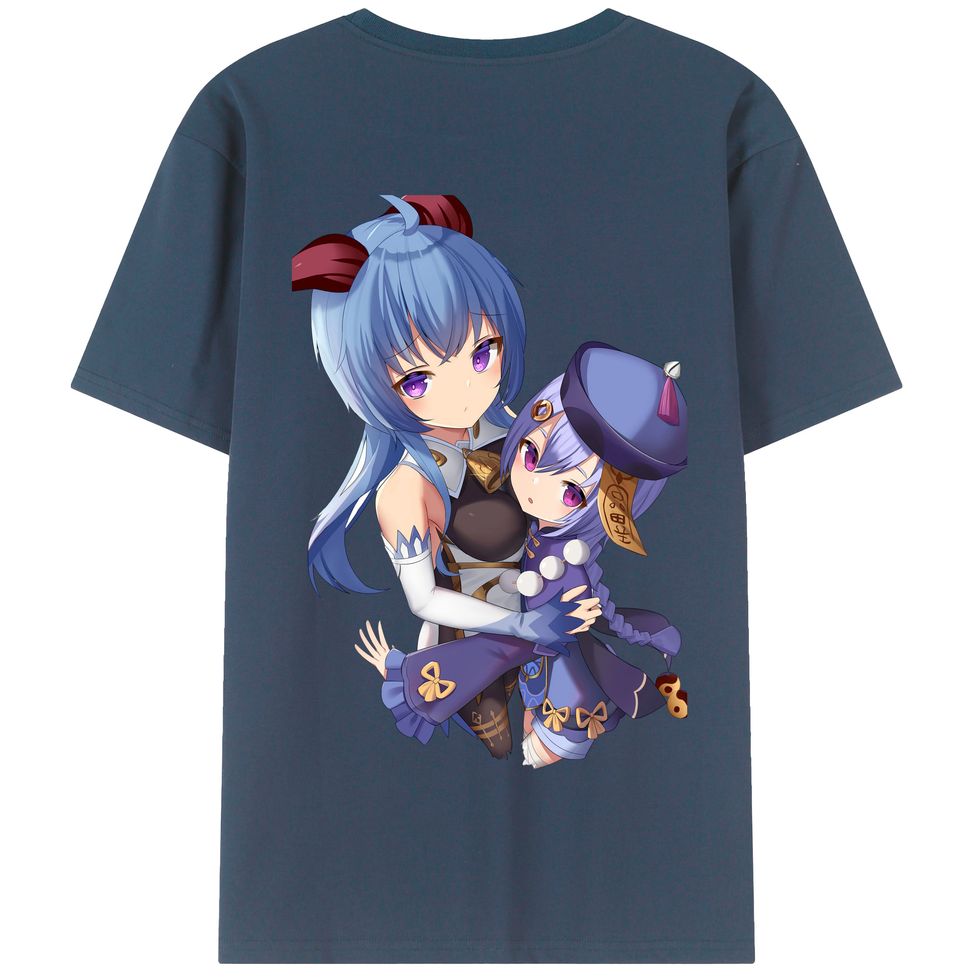 げんし神 甘雨 かんう genshin Ganyu 綿100％半袖Tシャツ（背面プリント）