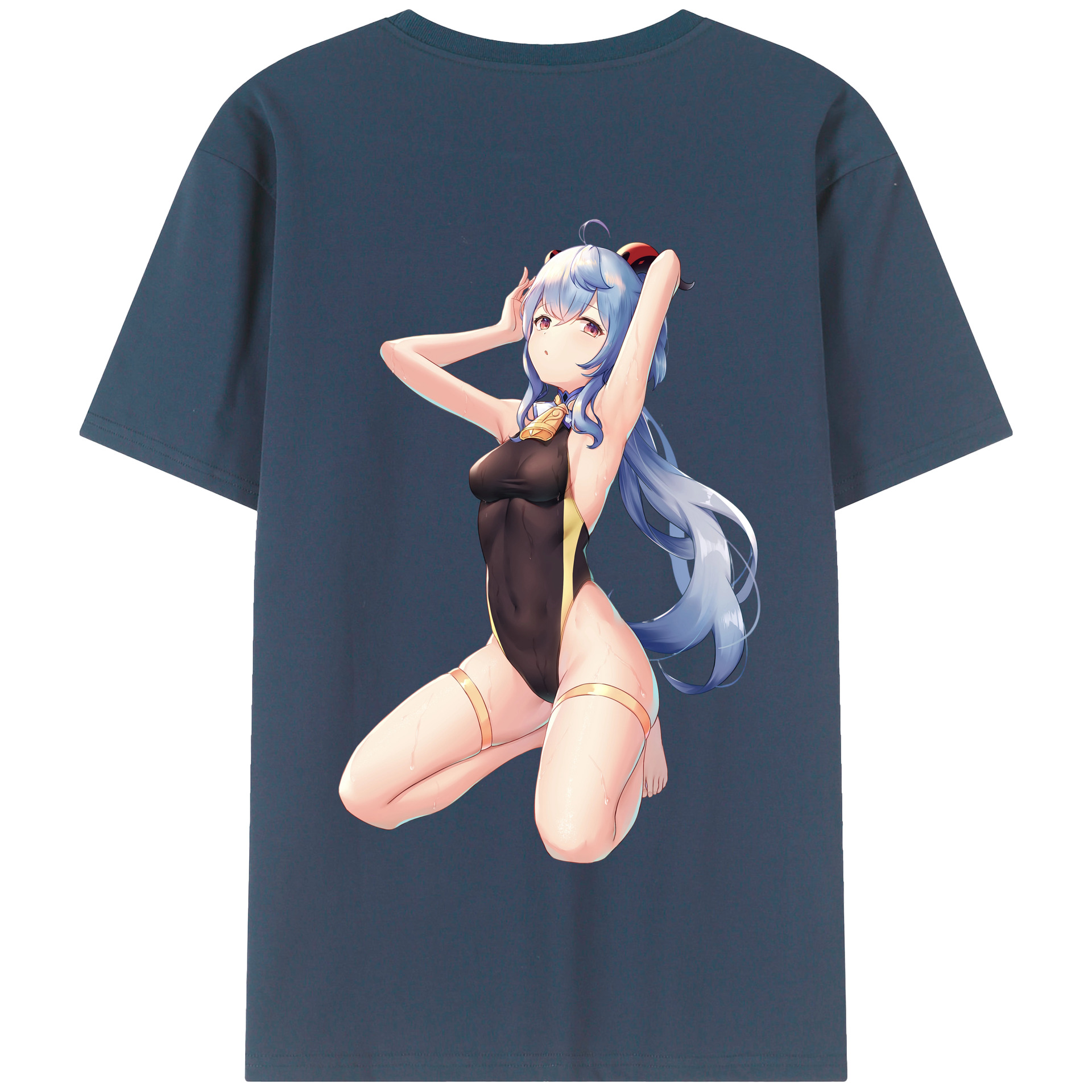 げんし神 甘雨 かんう genshin Ganyu 綿100％半袖Tシャツ（背面プリント）