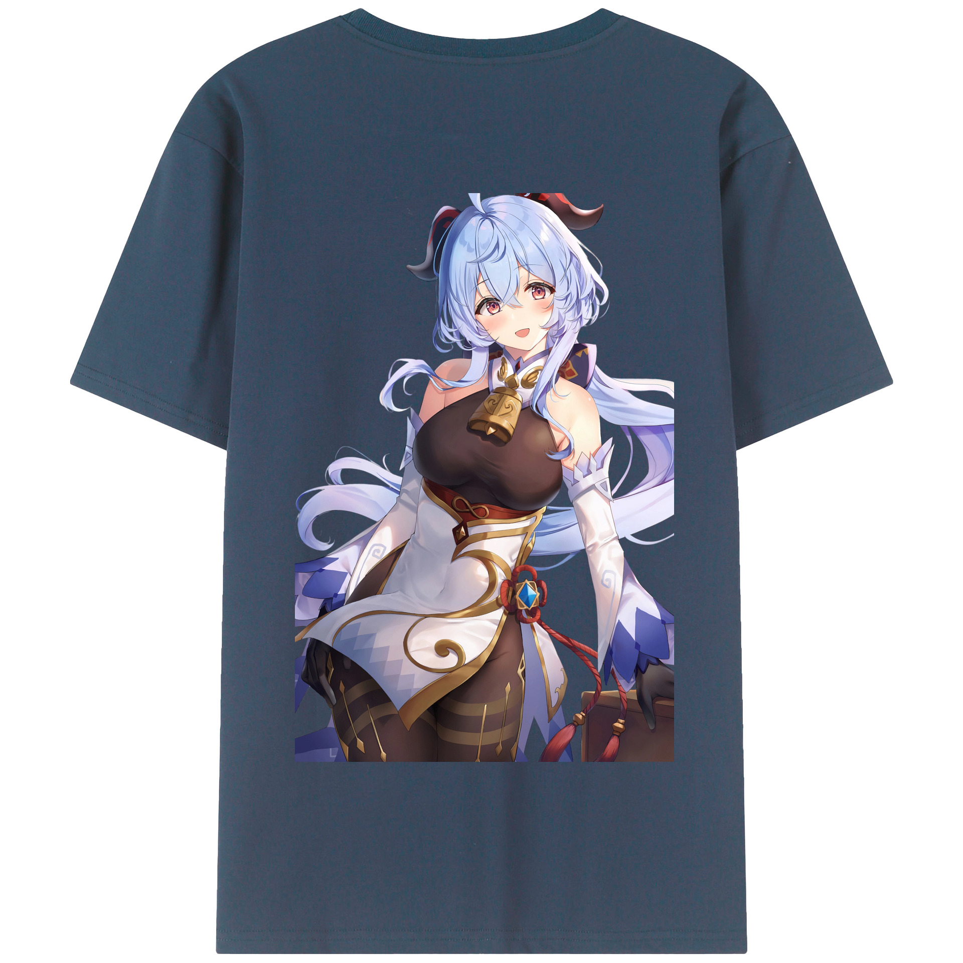げんし神 甘雨 かんう genshin Ganyu 綿100％半袖Tシャツ（背面プリント）