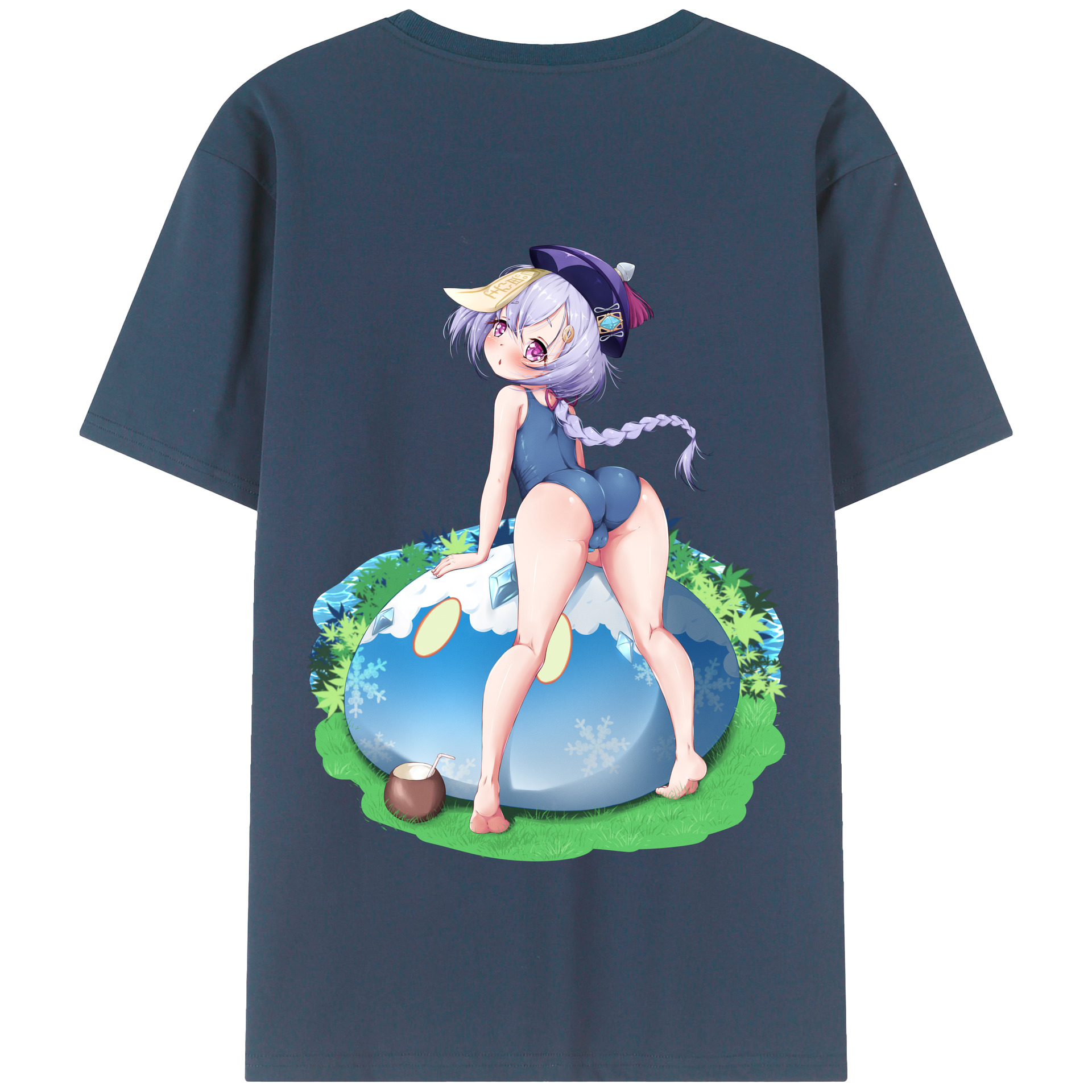 げんし神 七七 なな  genshin Nana 綿100％半袖Tシャツ（背面プリント）