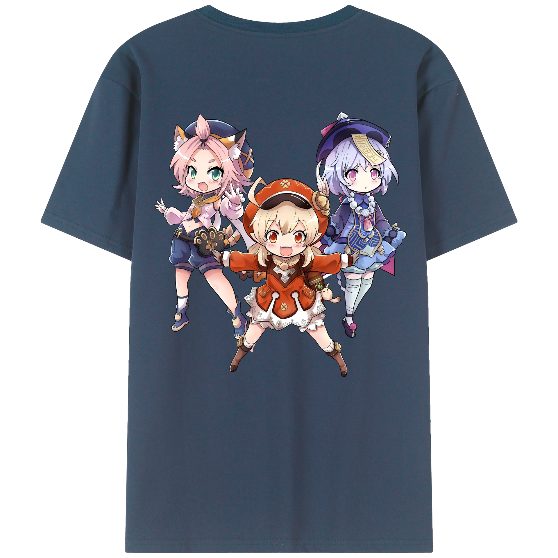 げんし神 七七 なな  genshin Nana 綿100％半袖Tシャツ（背面プリント）