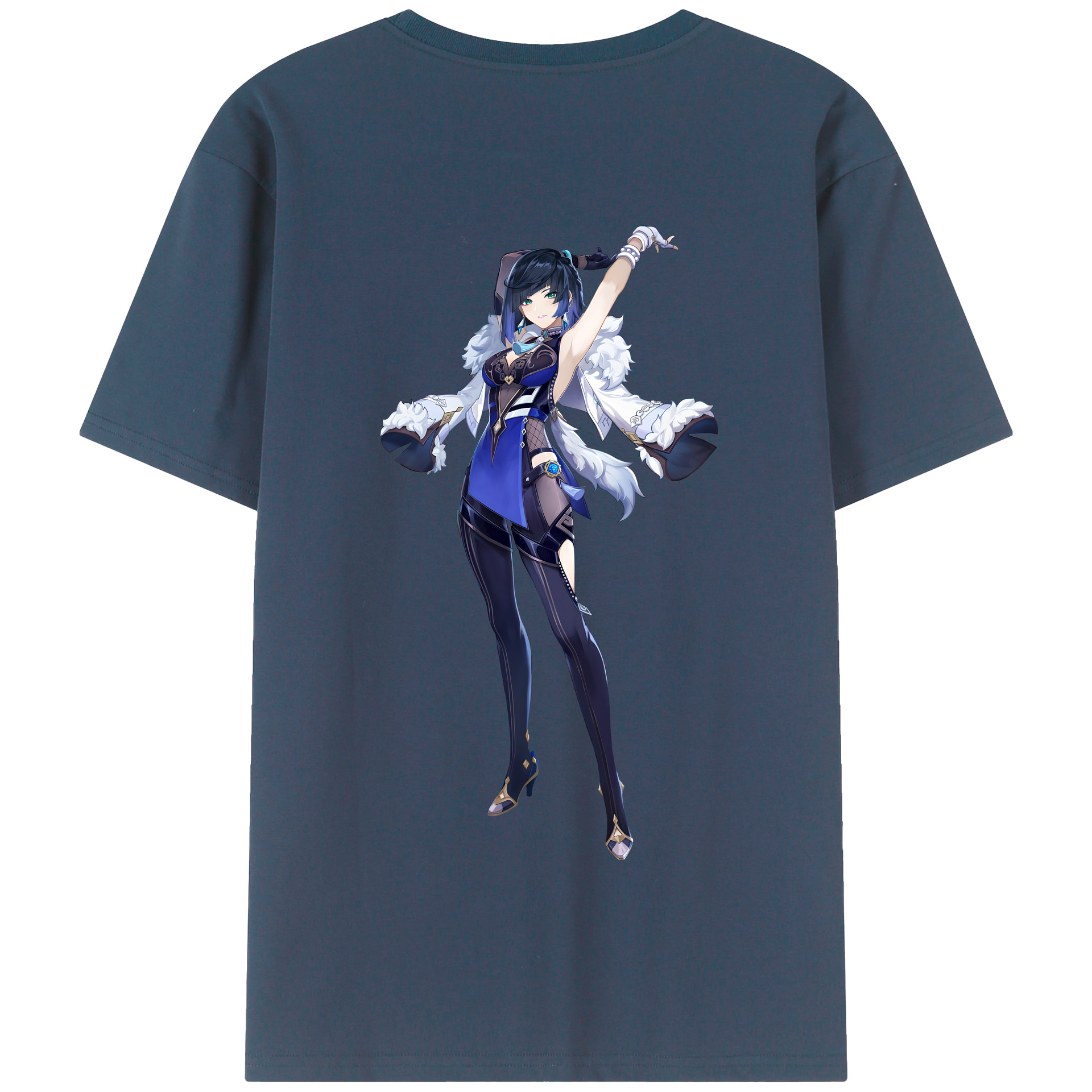 げんし神 夜兰 やらん genshin Yaran 綿100％半袖Tシャツ（背面プリント）