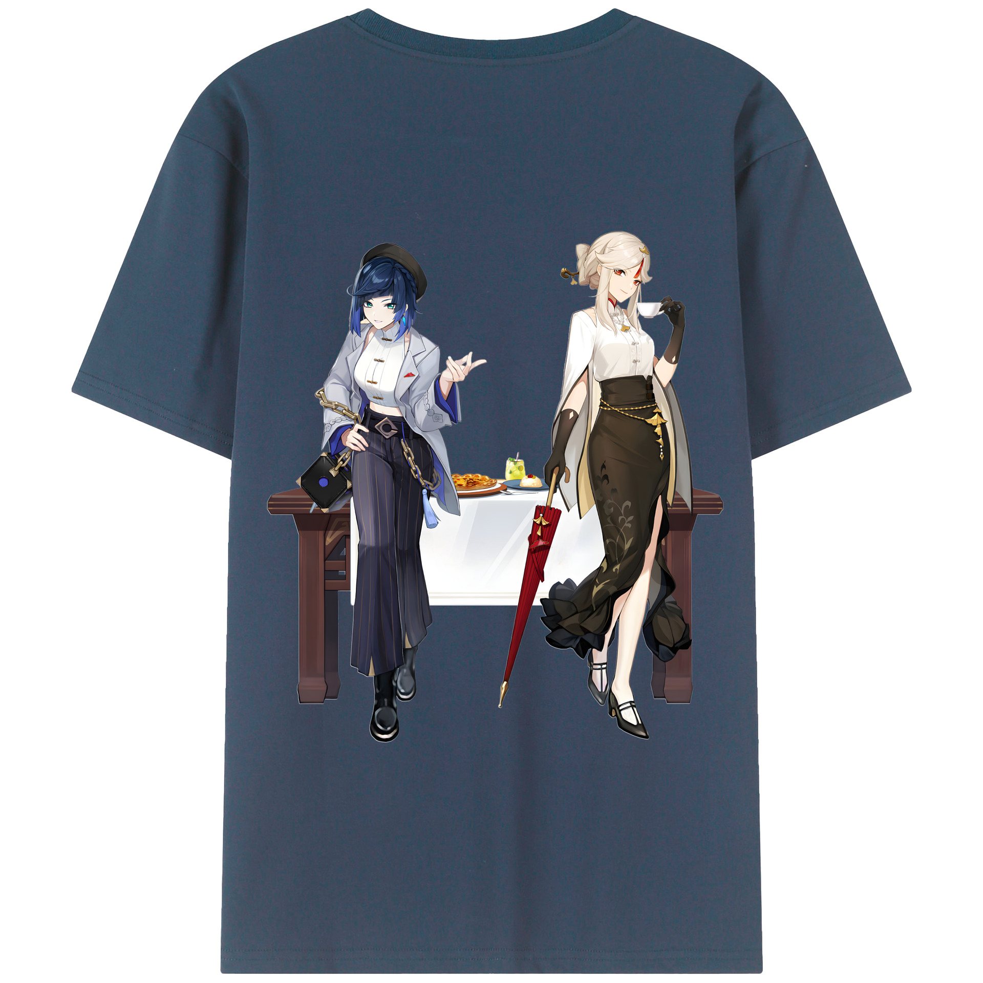 げんし神 夜兰 やらん genshin Yaran 綿100％半袖Tシャツ（背面プリント）