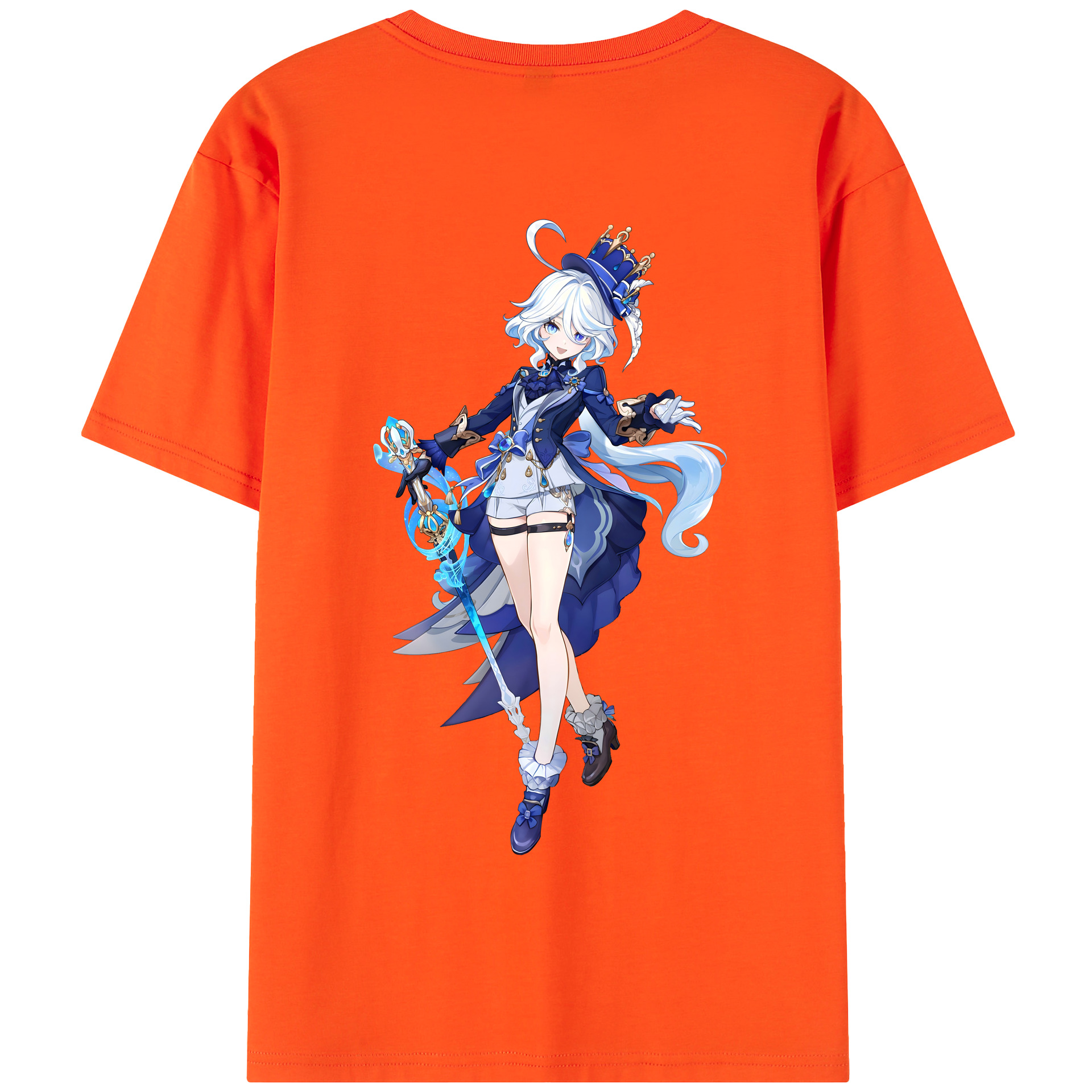 げんし神 フリーナ genshin Furina 綿100％半袖Tシャツ（背面プリント）