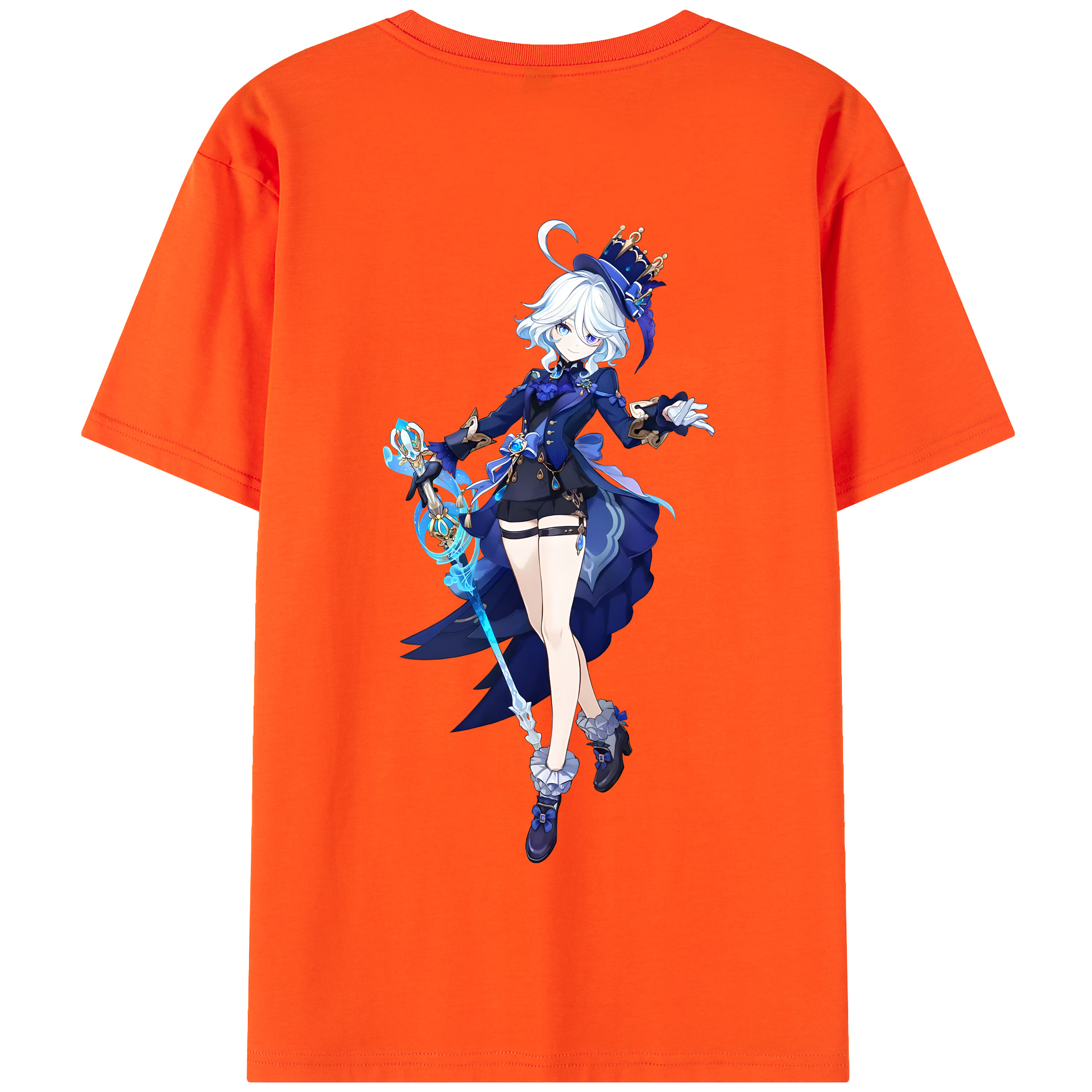 げんし神 フリーナ genshin Furina 綿100％半袖Tシャツ（背面プリント）