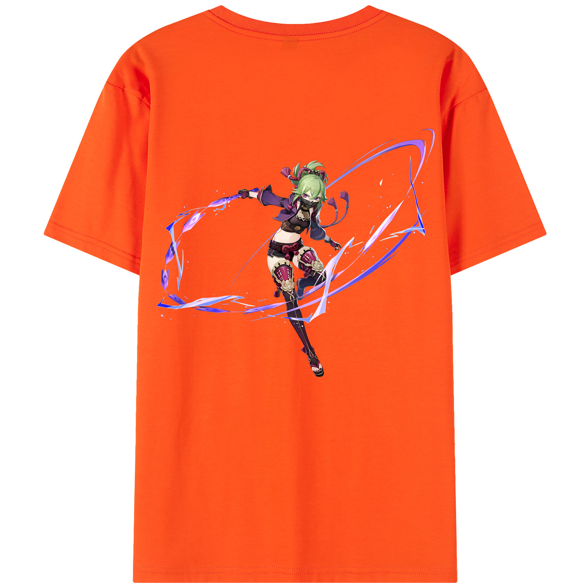 げんし神  久岐忍 くき しのぶ genshin Kuki Shinobu 綿100％半袖Tシャツ（背面プリント）