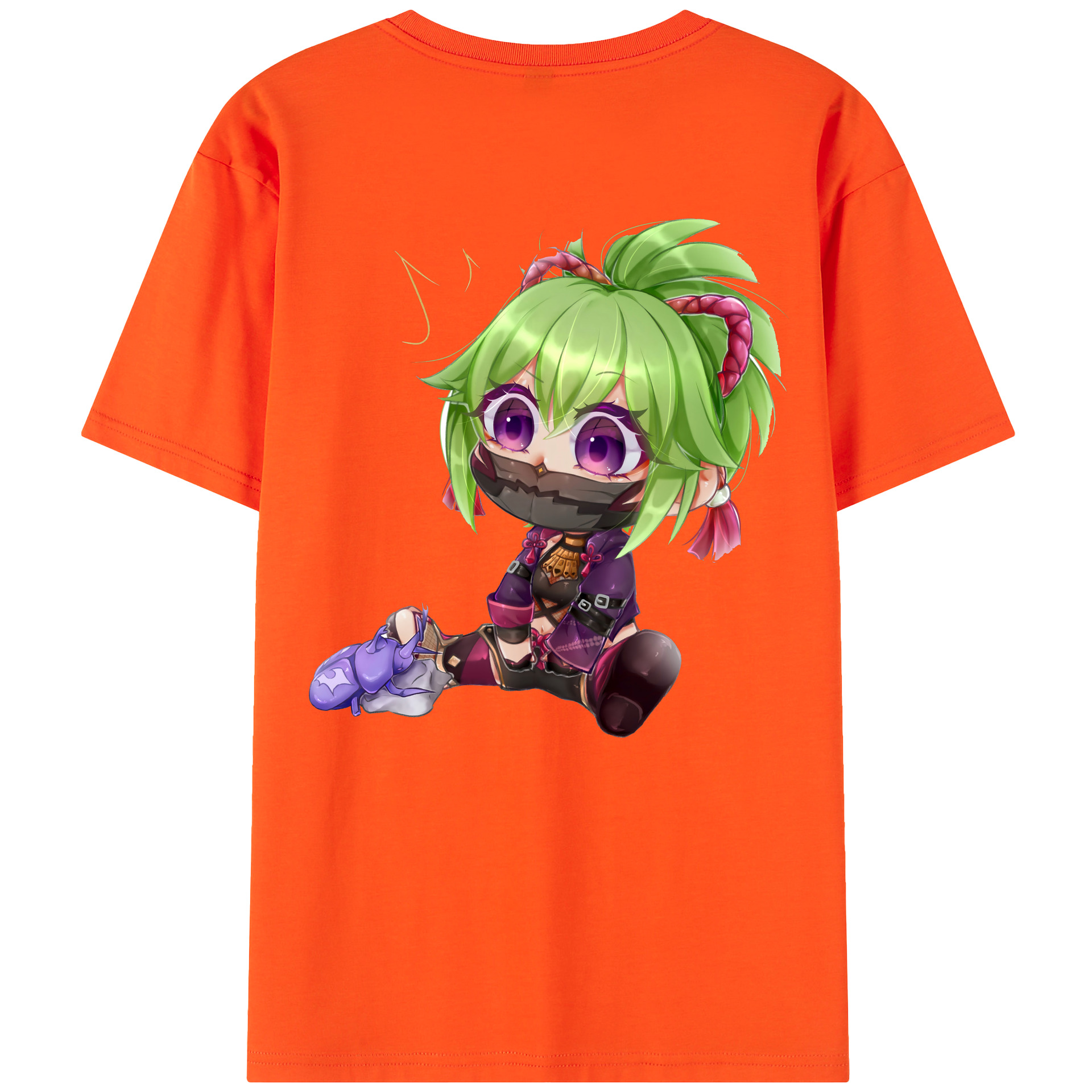 げんし神  久岐忍 くき しのぶ genshin Kuki Shinobu 綿100％半袖Tシャツ（背面プリント）