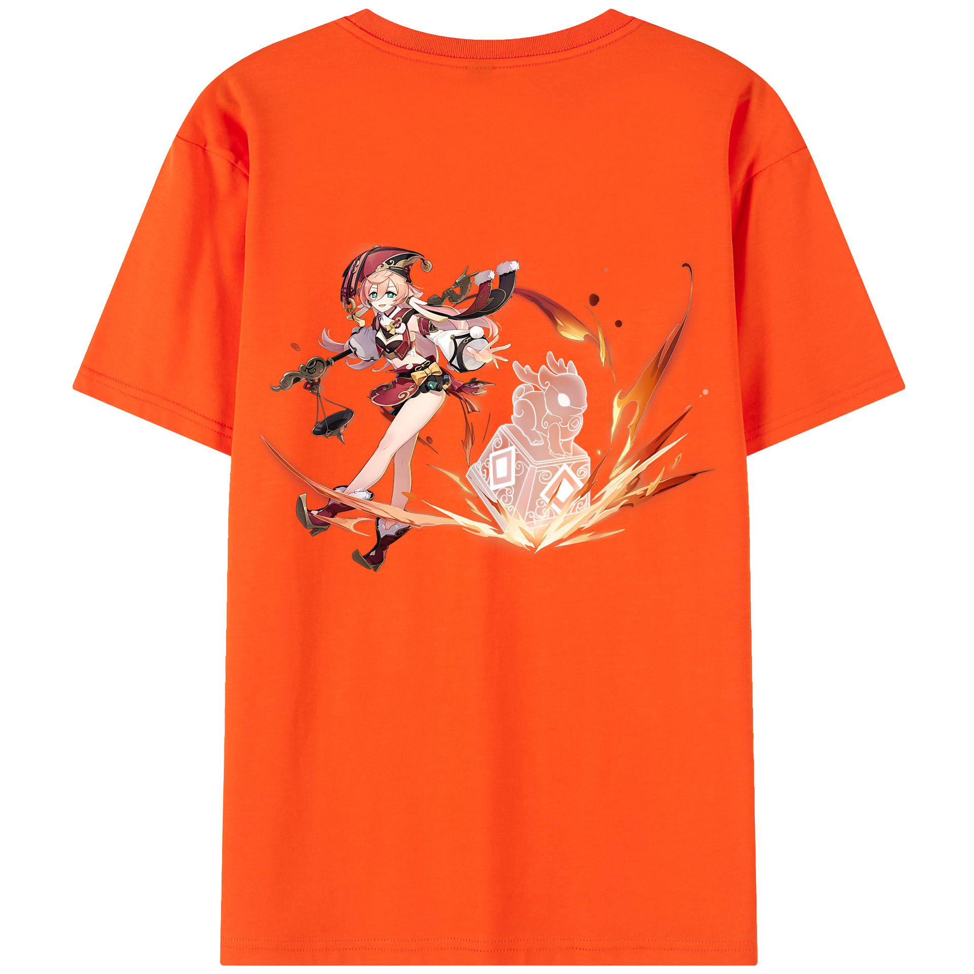 げんし神 ヤンフェイ genshin Yanfei 綿100％半袖Tシャツ（背面プリント）