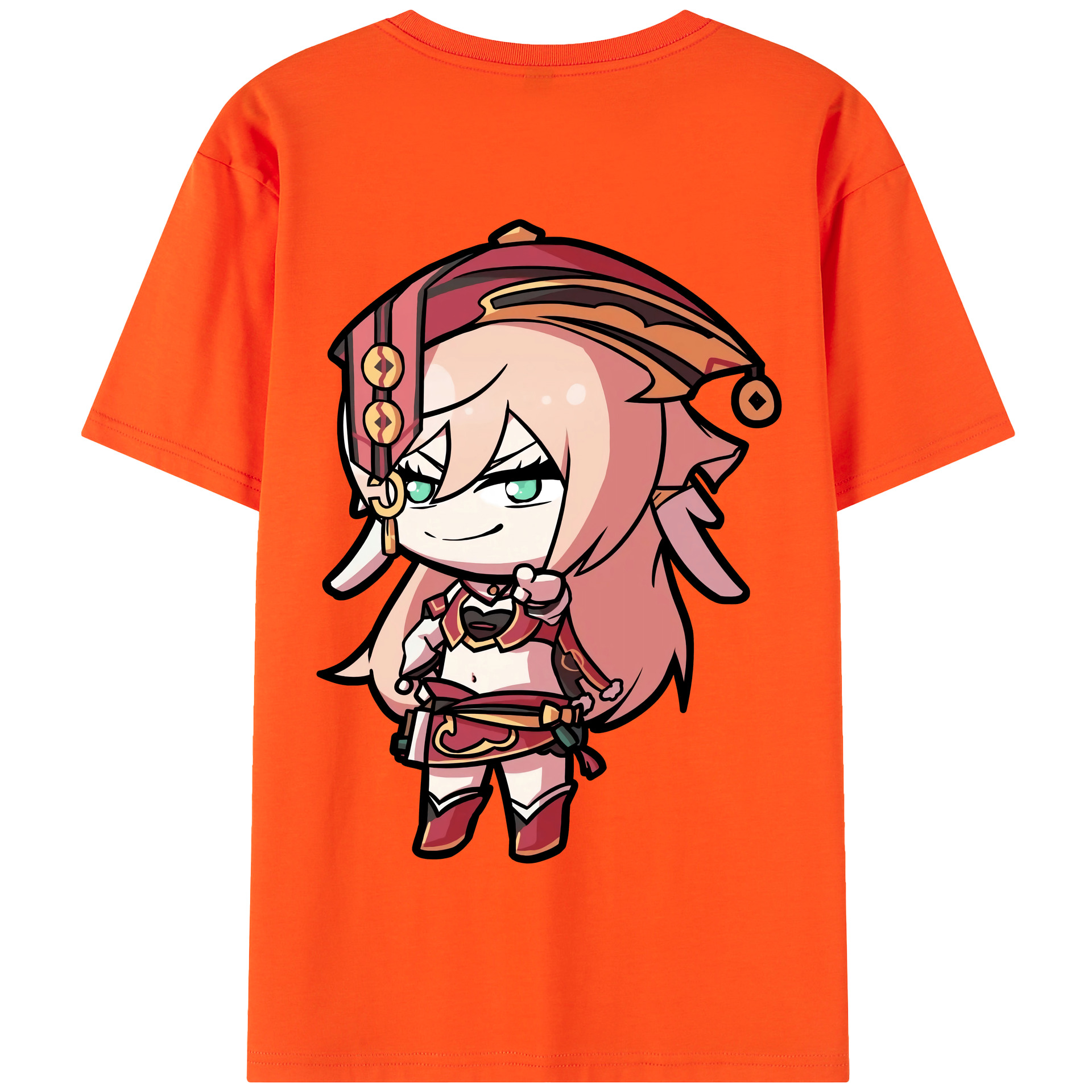 げんし神 ヤンフェイ genshin Yanfei 綿100％半袖Tシャツ（背面プリント）