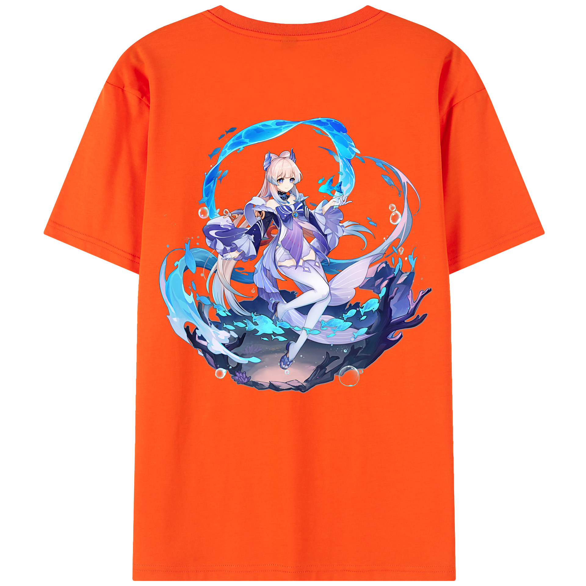 げんし神 珊瑚宮心海 サンゴノミヤ・ココミ genshin Sangonomiya Kokomi 綿100％半袖Tシャツ（背面プリント）
