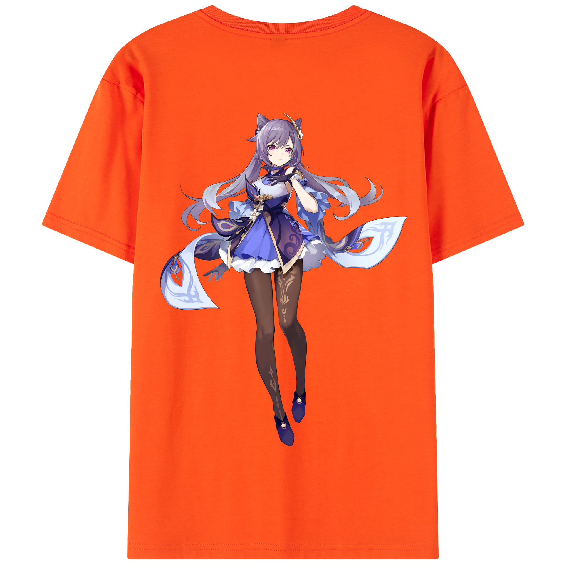 げんし神 刻晴 こくせい genshin Kokusei 綿100％半袖Tシャツ（背面プリント）