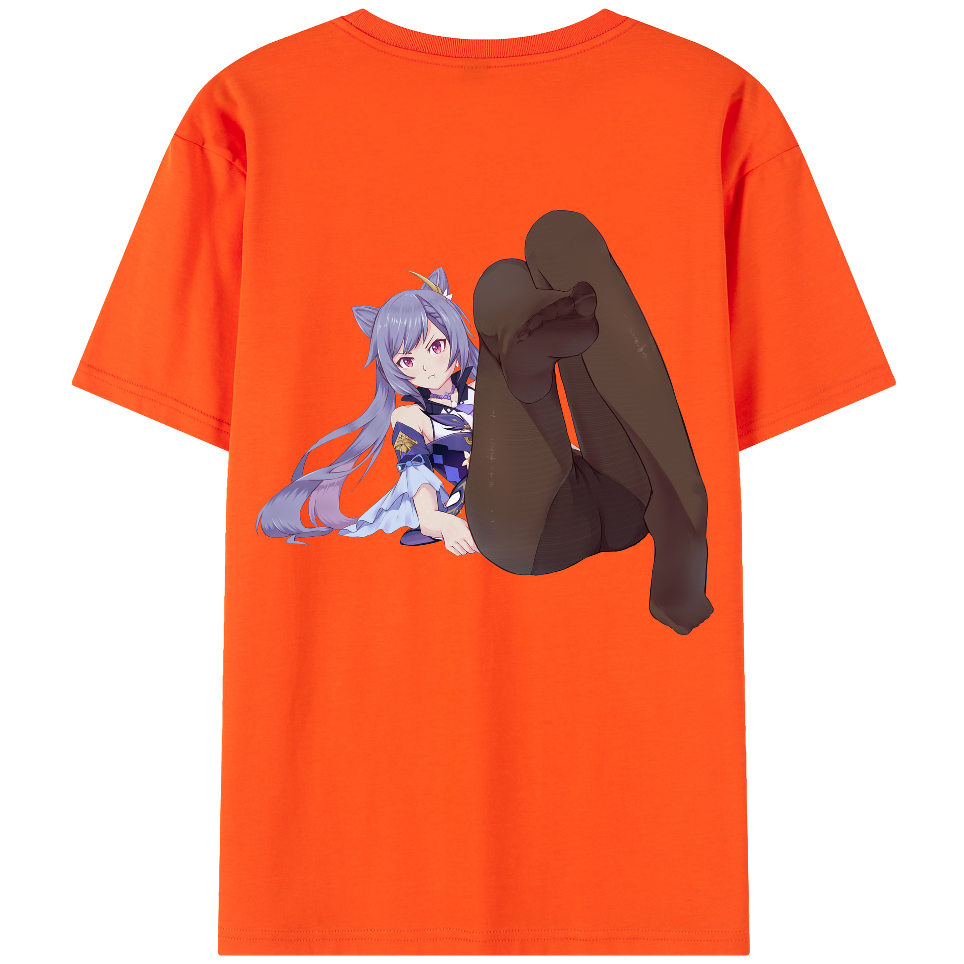 げんし神 刻晴 こくせい genshin Kokusei 綿100％半袖Tシャツ（背面プリント）