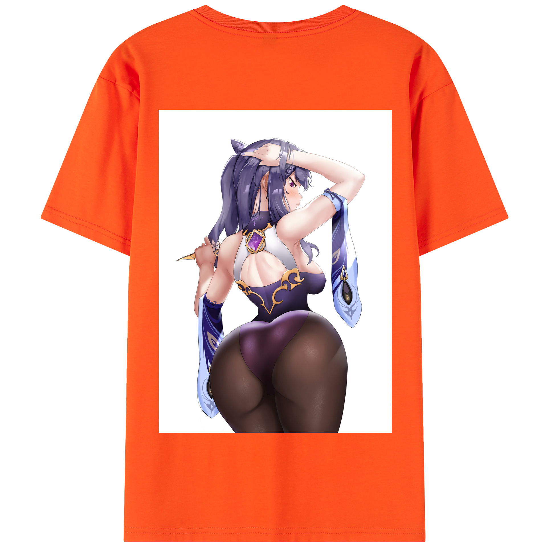 げんし神 刻晴 こくせい genshin Kokusei 綿100％半袖Tシャツ（背面プリント）
