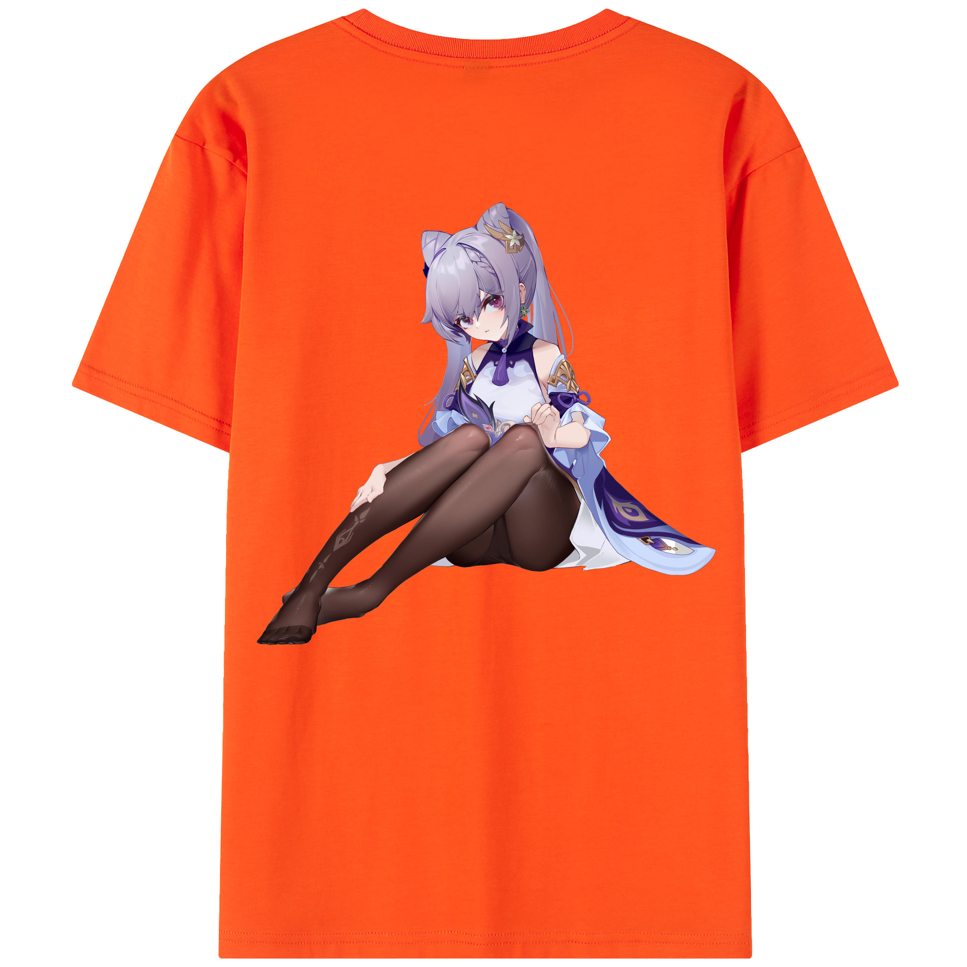 げんし神 刻晴 こくせい genshin Kokusei 綿100％半袖Tシャツ（背面プリント）