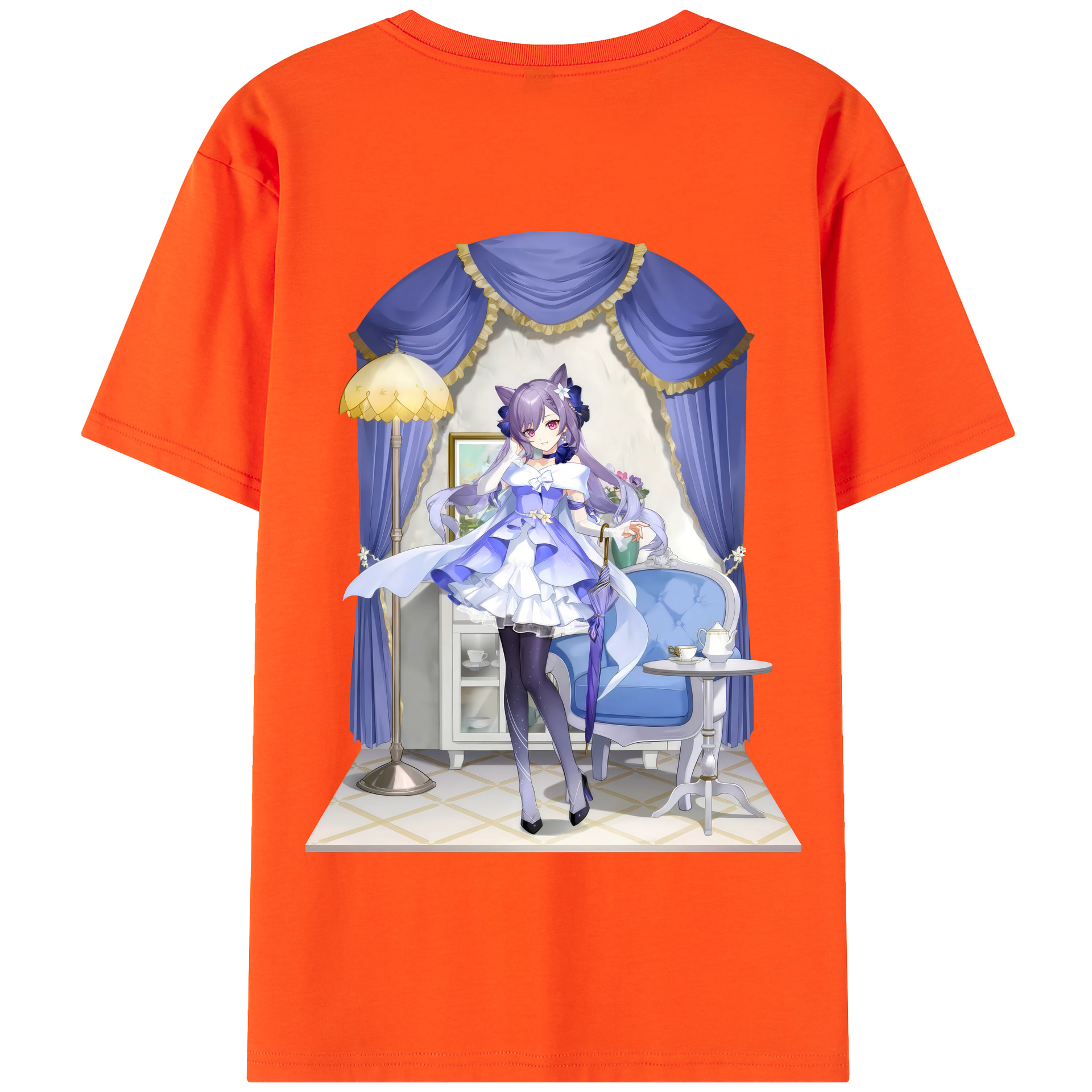 げんし神 刻晴 こくせい genshin Kokusei 綿100％半袖Tシャツ（背面プリント）