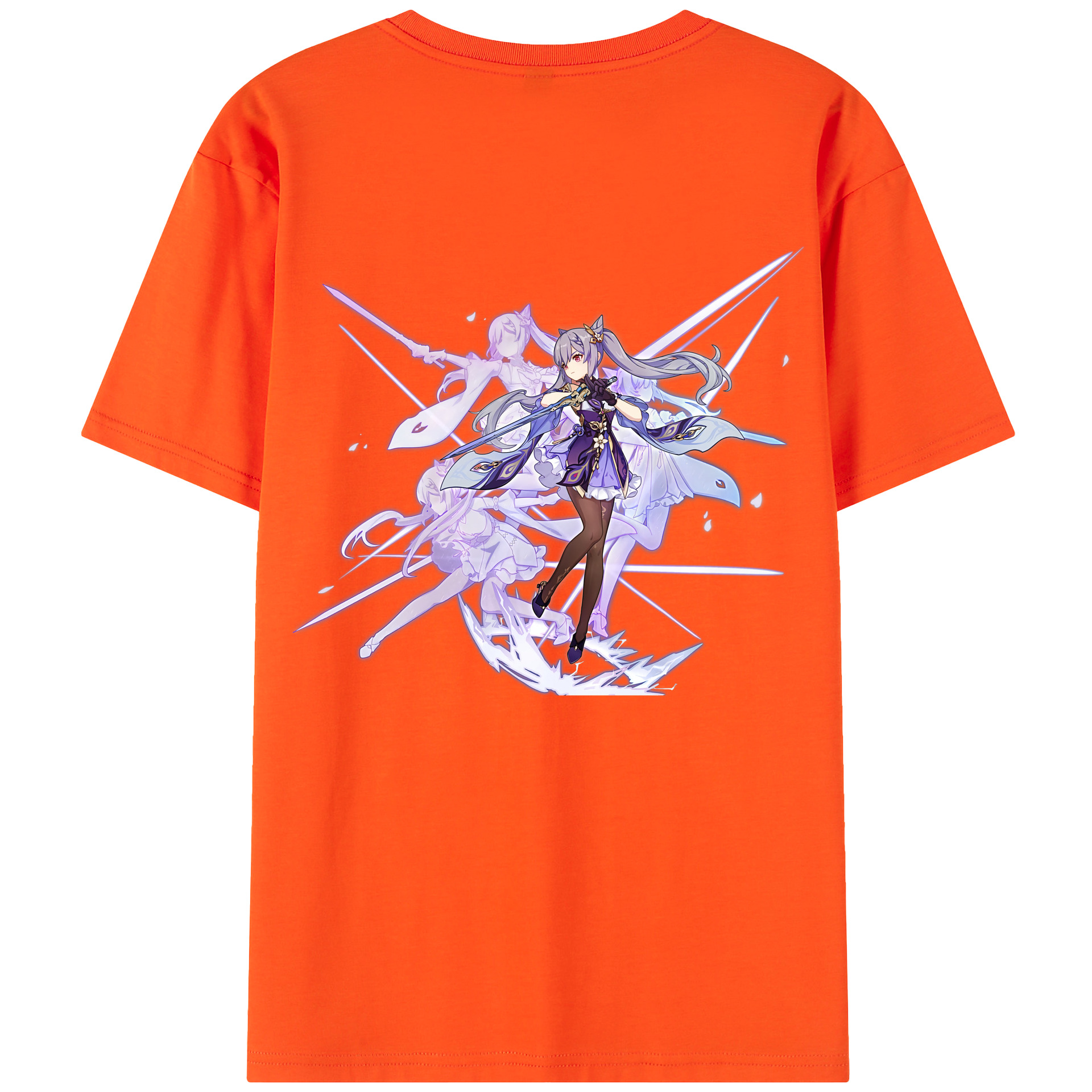 げんし神 刻晴 こくせい genshin Kokusei 綿100％半袖Tシャツ（背面プリント）