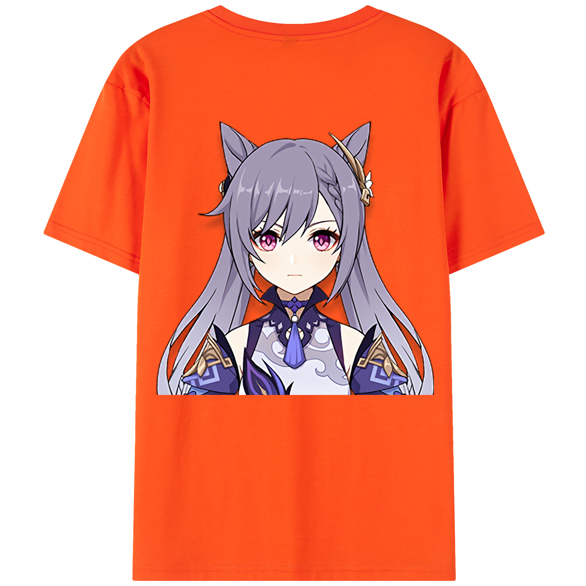 げんし神 刻晴 こくせい genshin Kokusei 綿100％半袖Tシャツ（背面プリント）