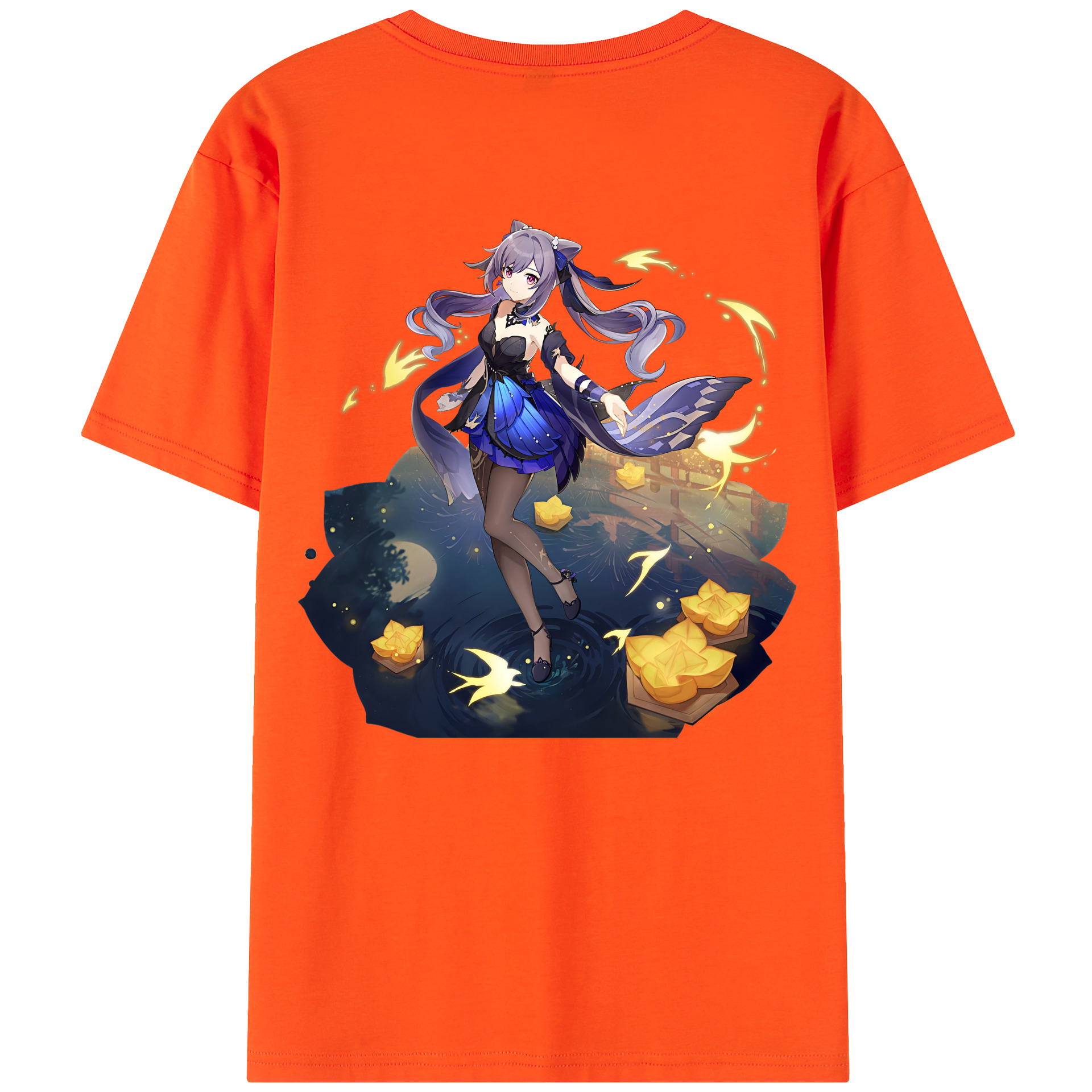 げんし神 刻晴 こくせい genshin Kokusei 綿100％半袖Tシャツ（背面プリント）