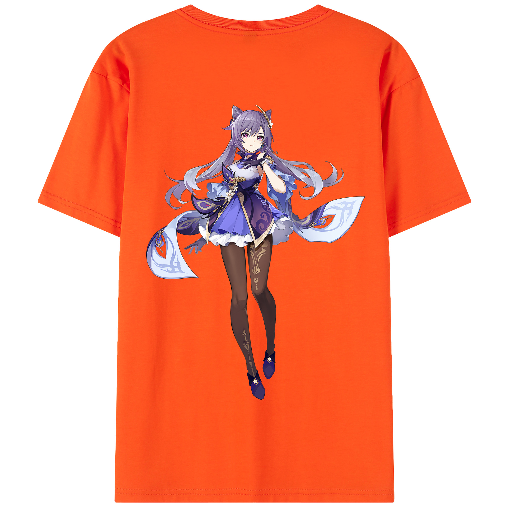 げんし神 刻晴 こくせい genshin Kokusei 綿100％半袖Tシャツ（背面プリント）